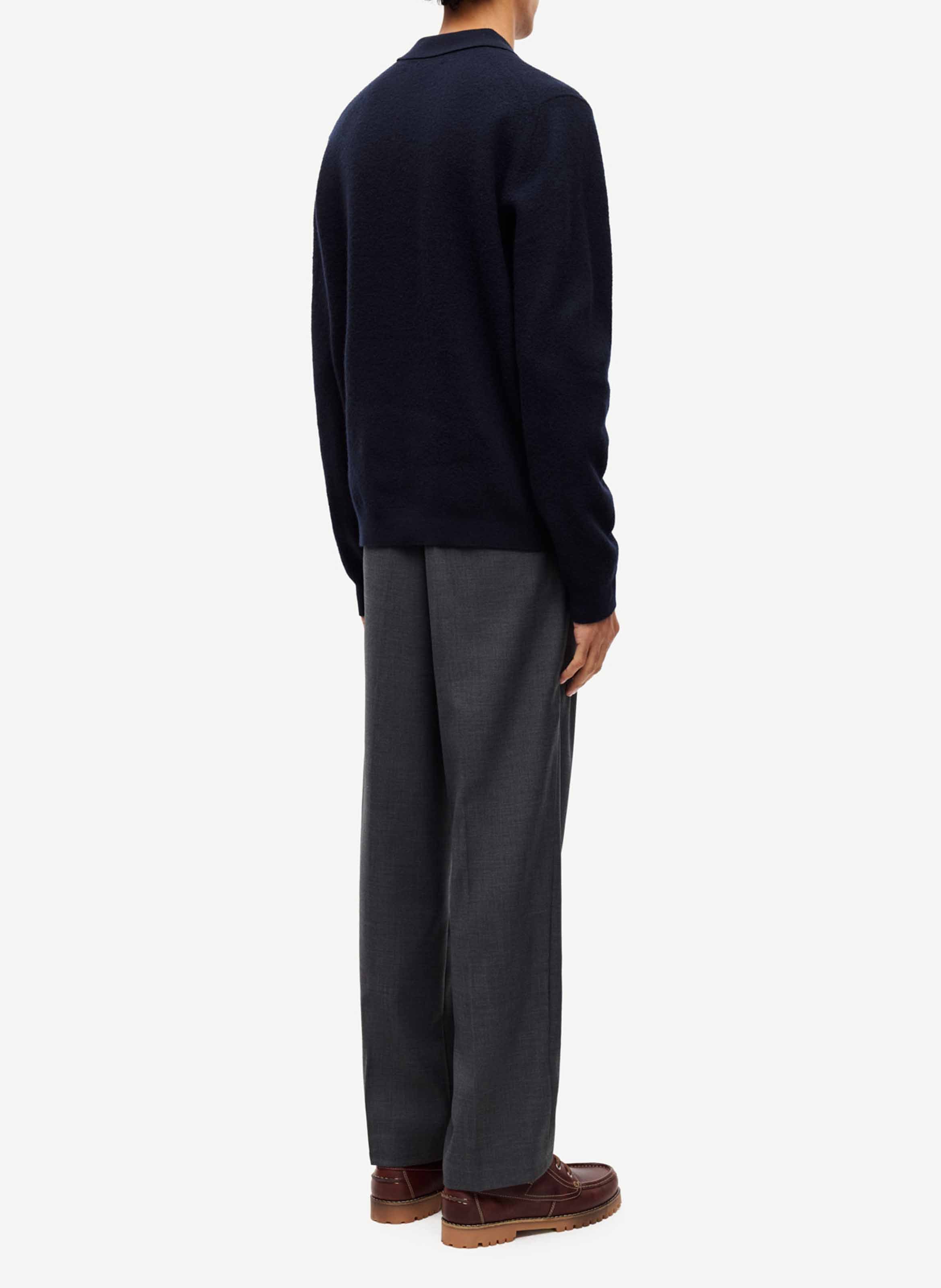 Gilet droit en laine SAMSOE SAMSOE Bleu