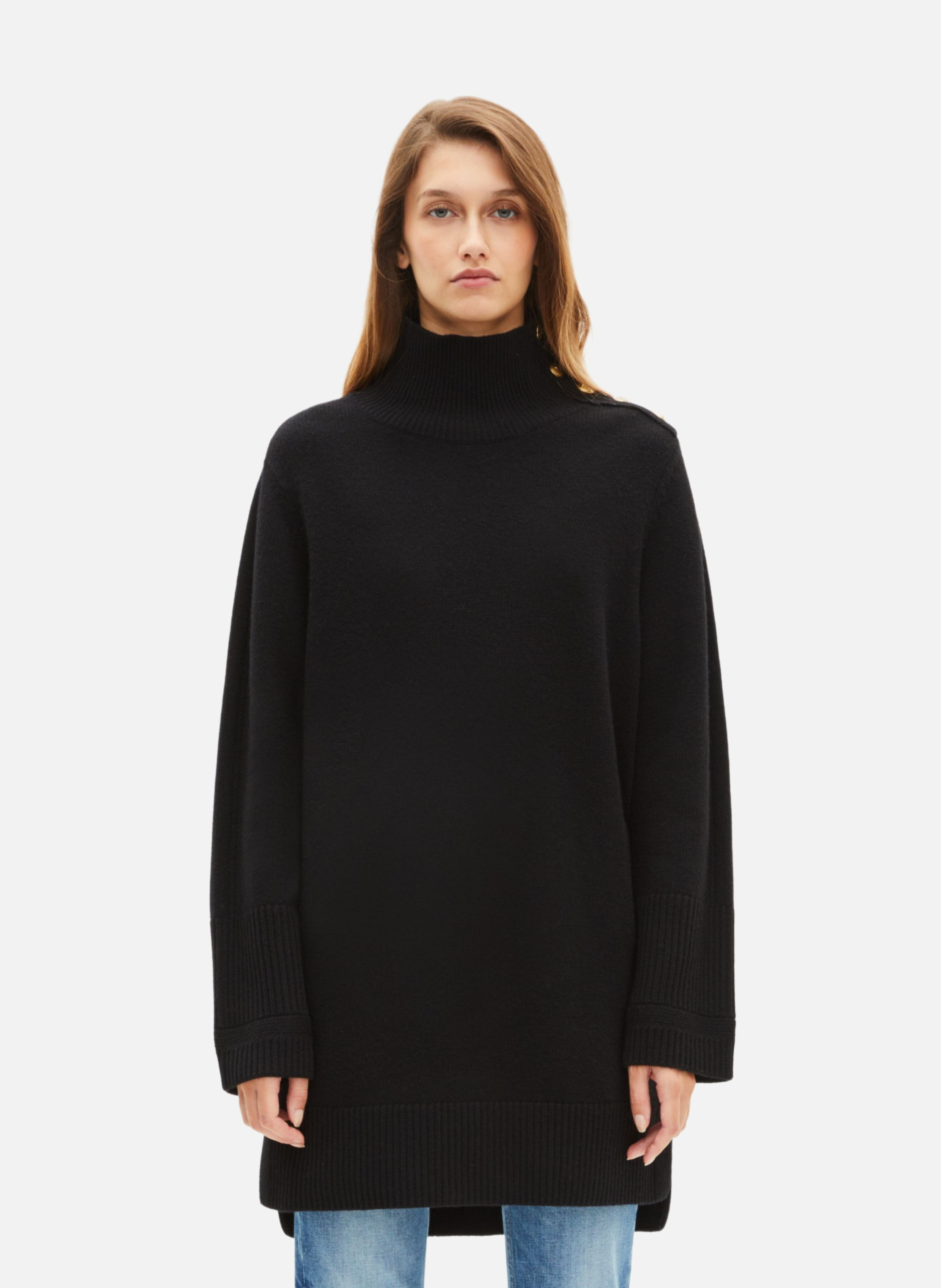Malilen short wool dress THE KOOPLES Black