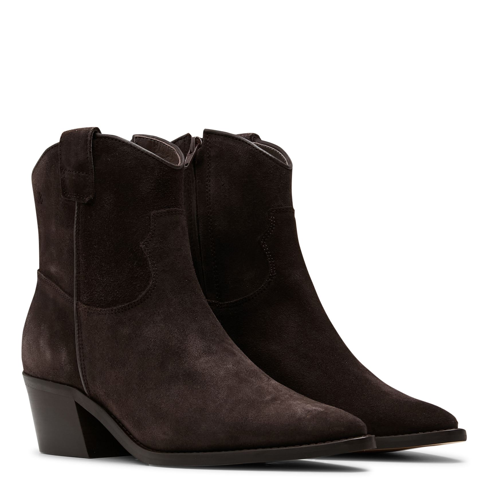 Bottines à talons en cuir suède JB MARTIN Marron