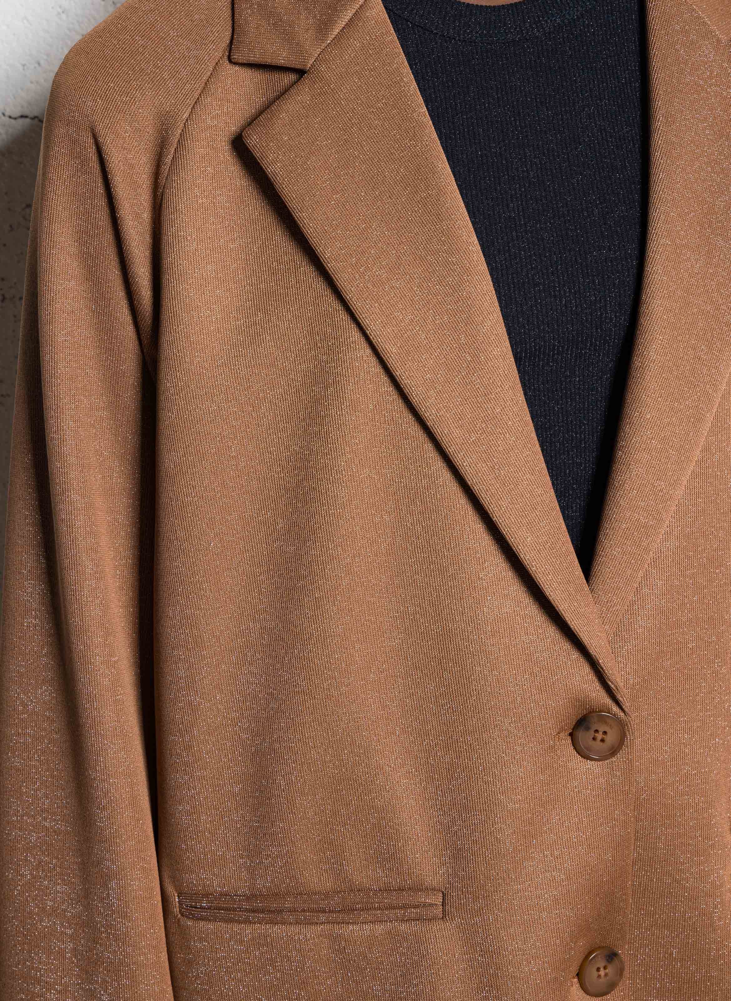 Veste tailleur droite pailletée IMPERIAL Marron