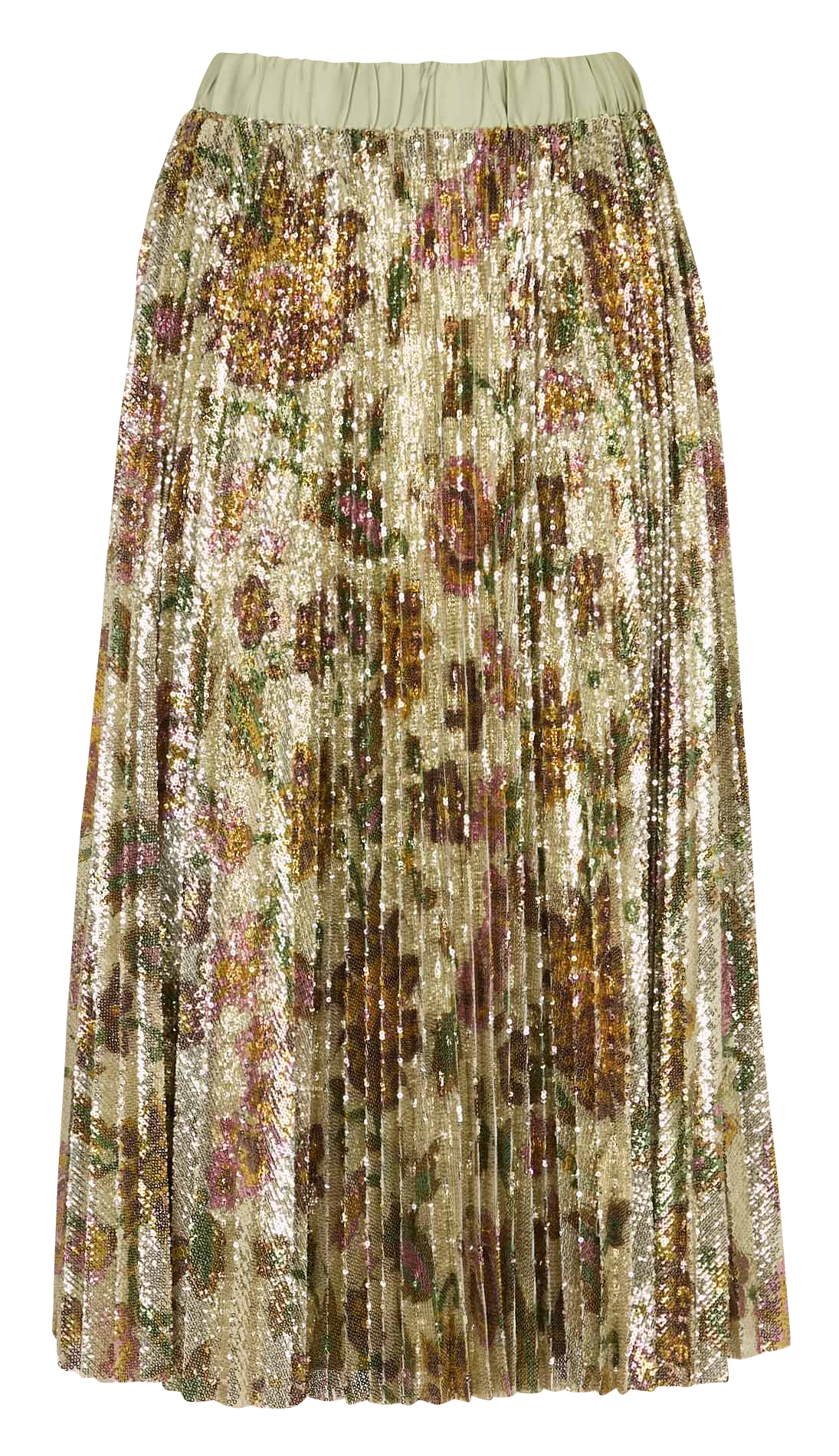 Jupe midi plissée imprimée PETITE MENDIGOTE Beige