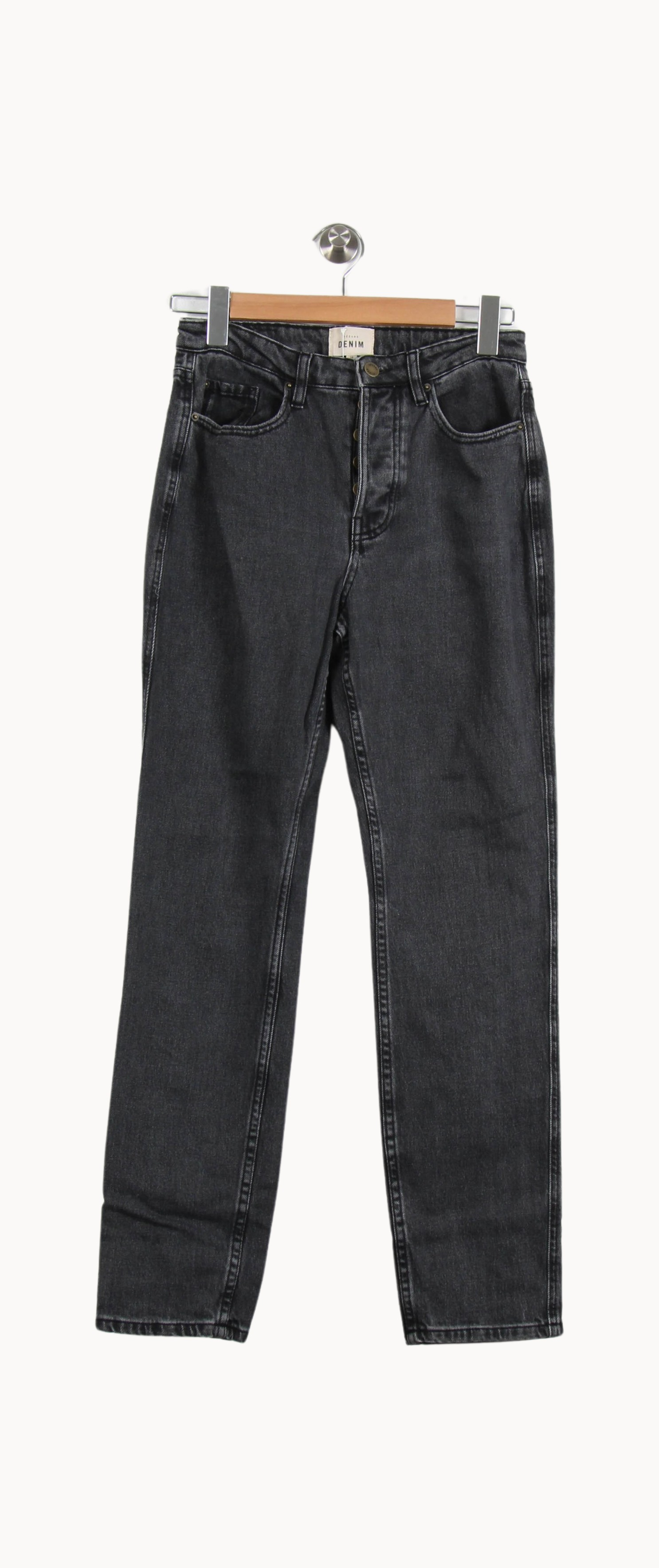 Cropped slim jeans with studs SEZANE - Seconde main Grey