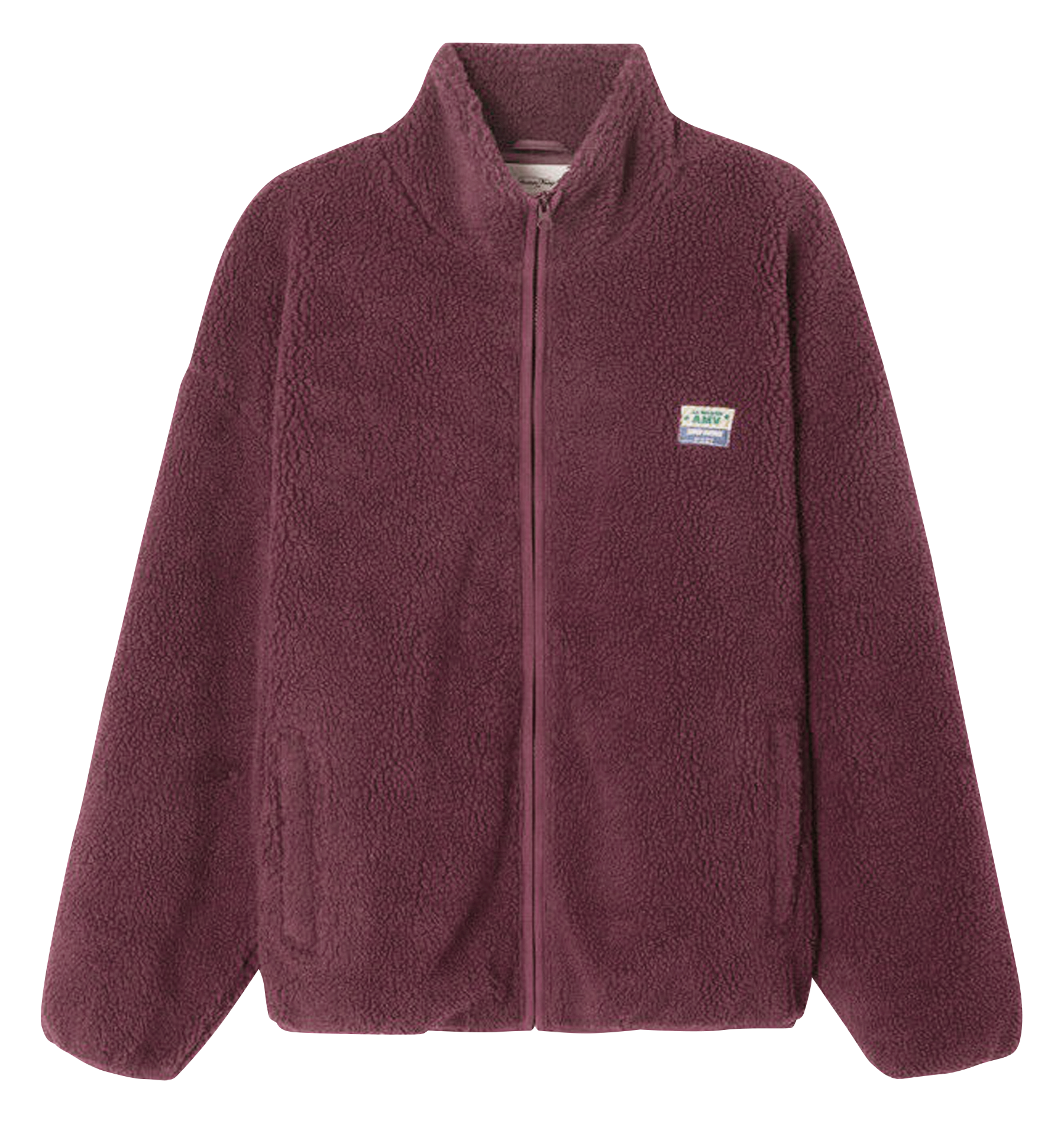 High-neck sherpa jacket AMERICAN VINTAGE Red