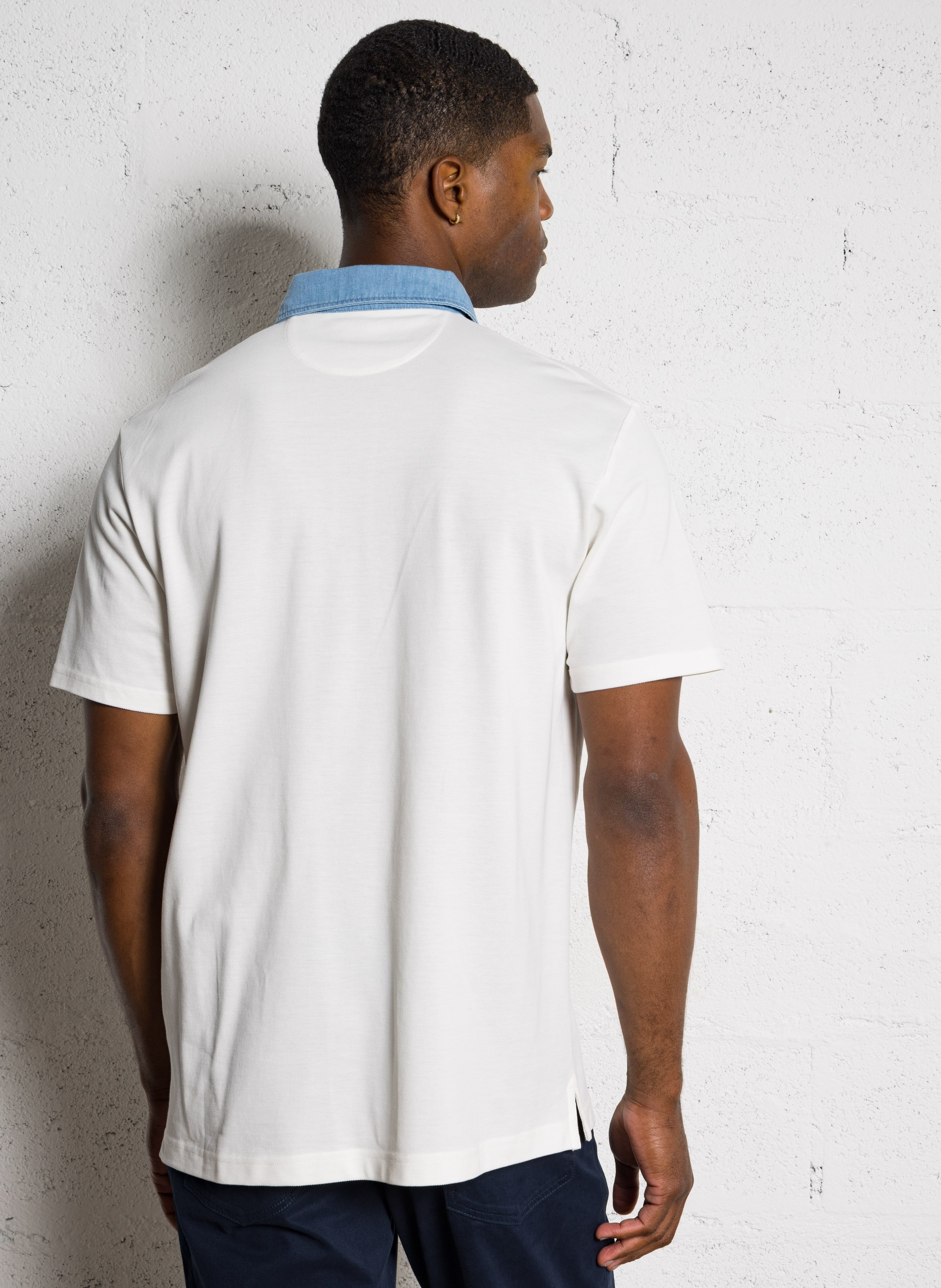 Polo regular-fit en coton HACKETT Blanc