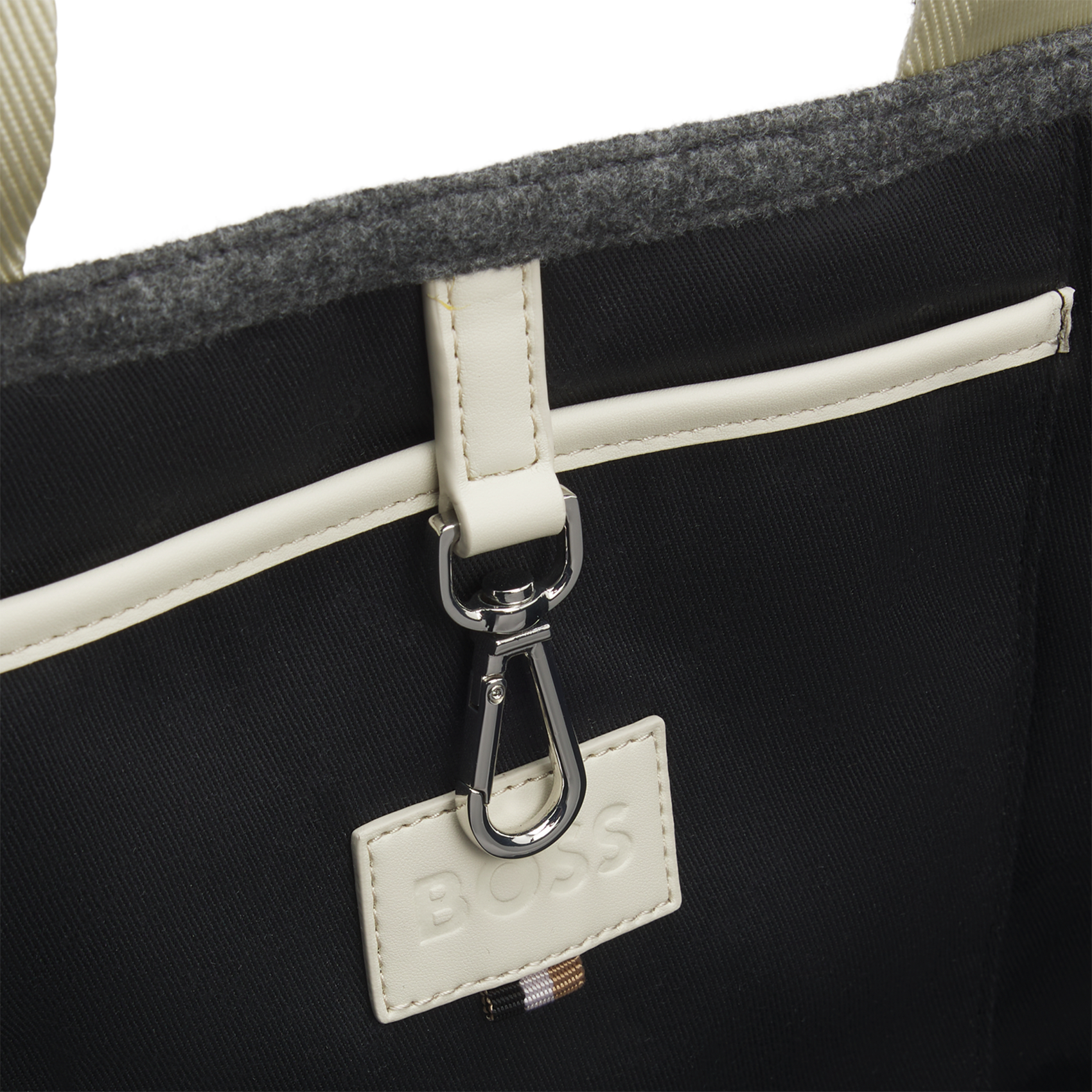 Tote bag with double handles BOSS Silver