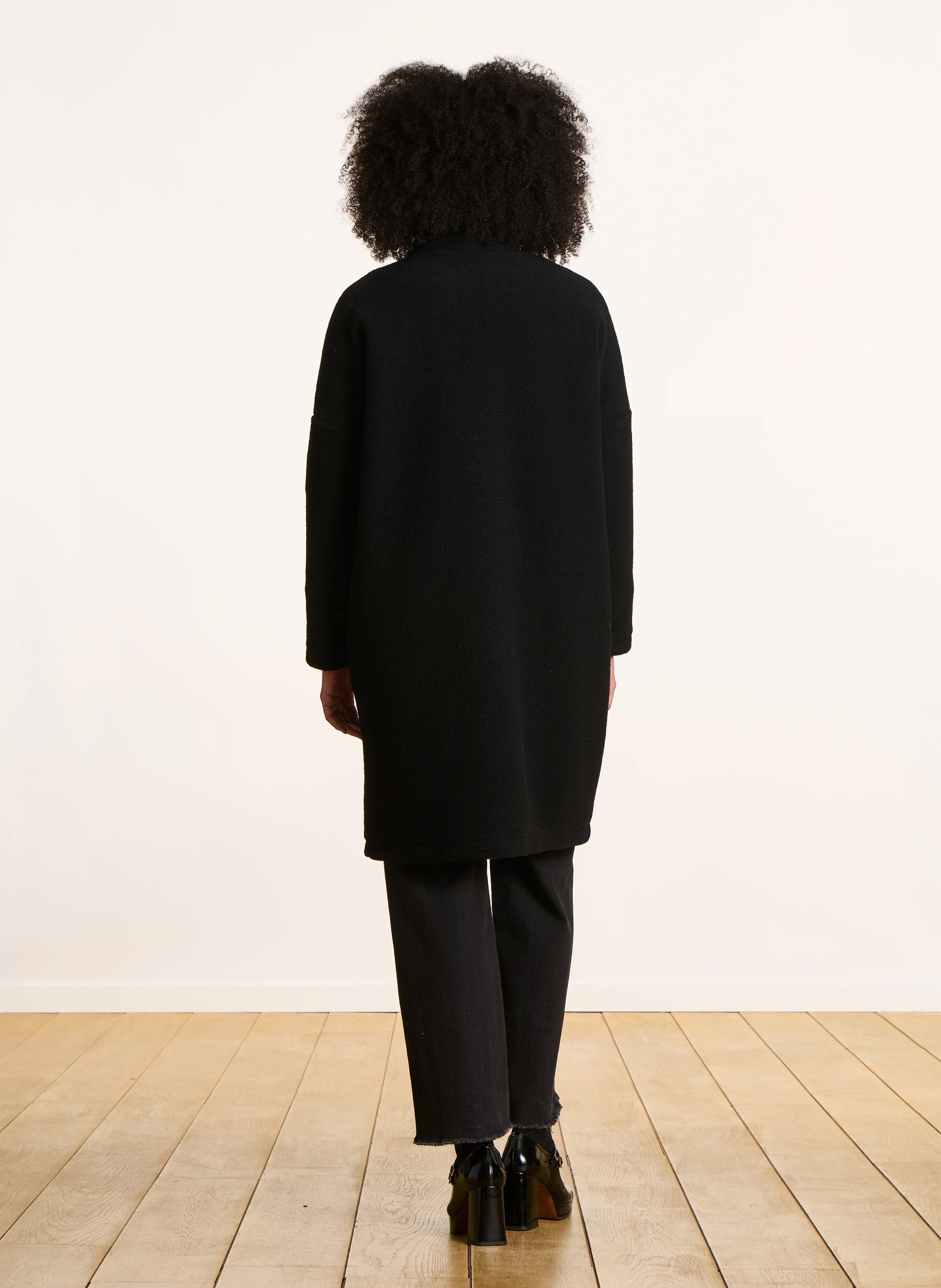 Manteau col montant  LA FEE MARABOUTEE Noir