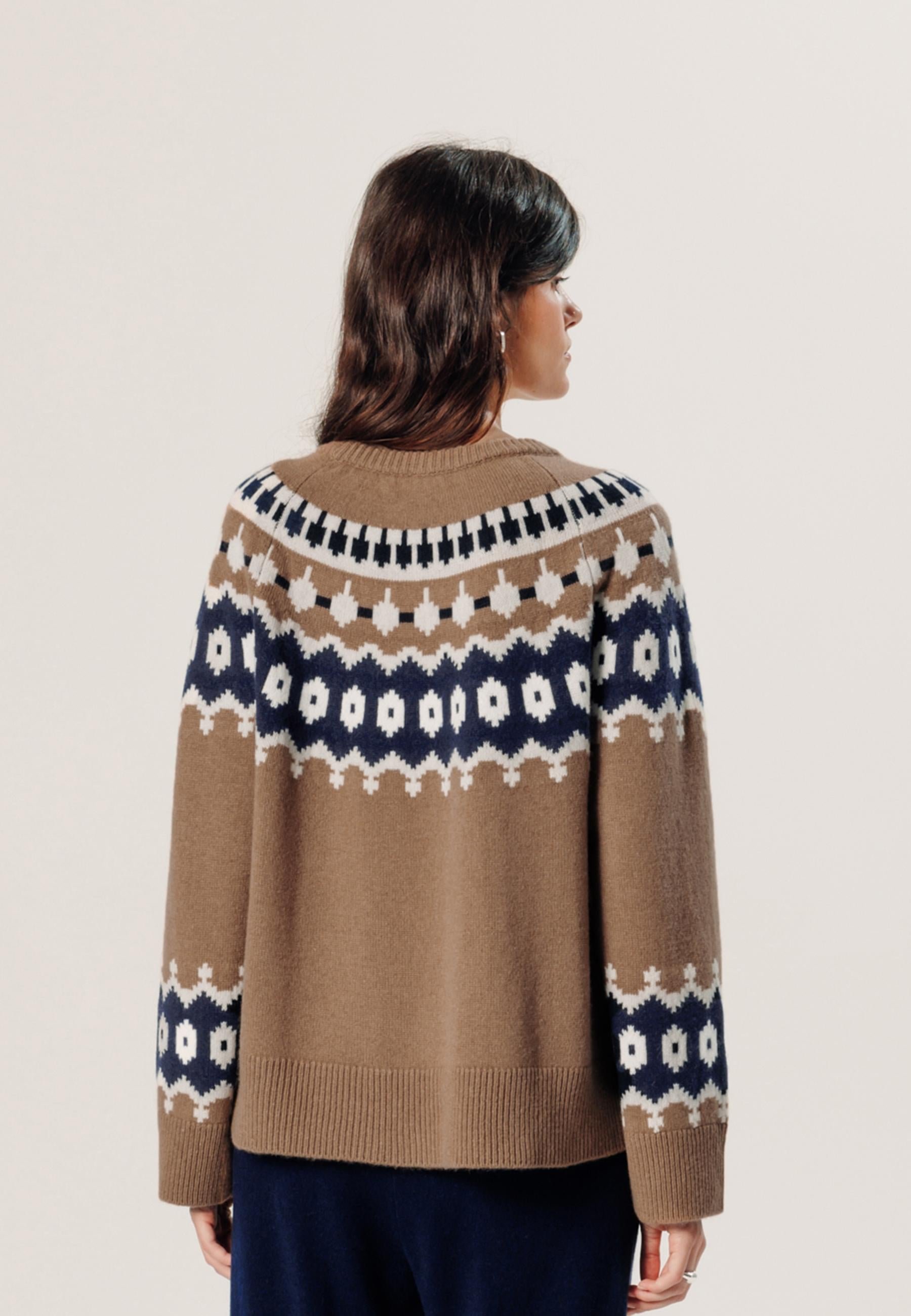Cashmere Jacquard sweater RODIER Brown