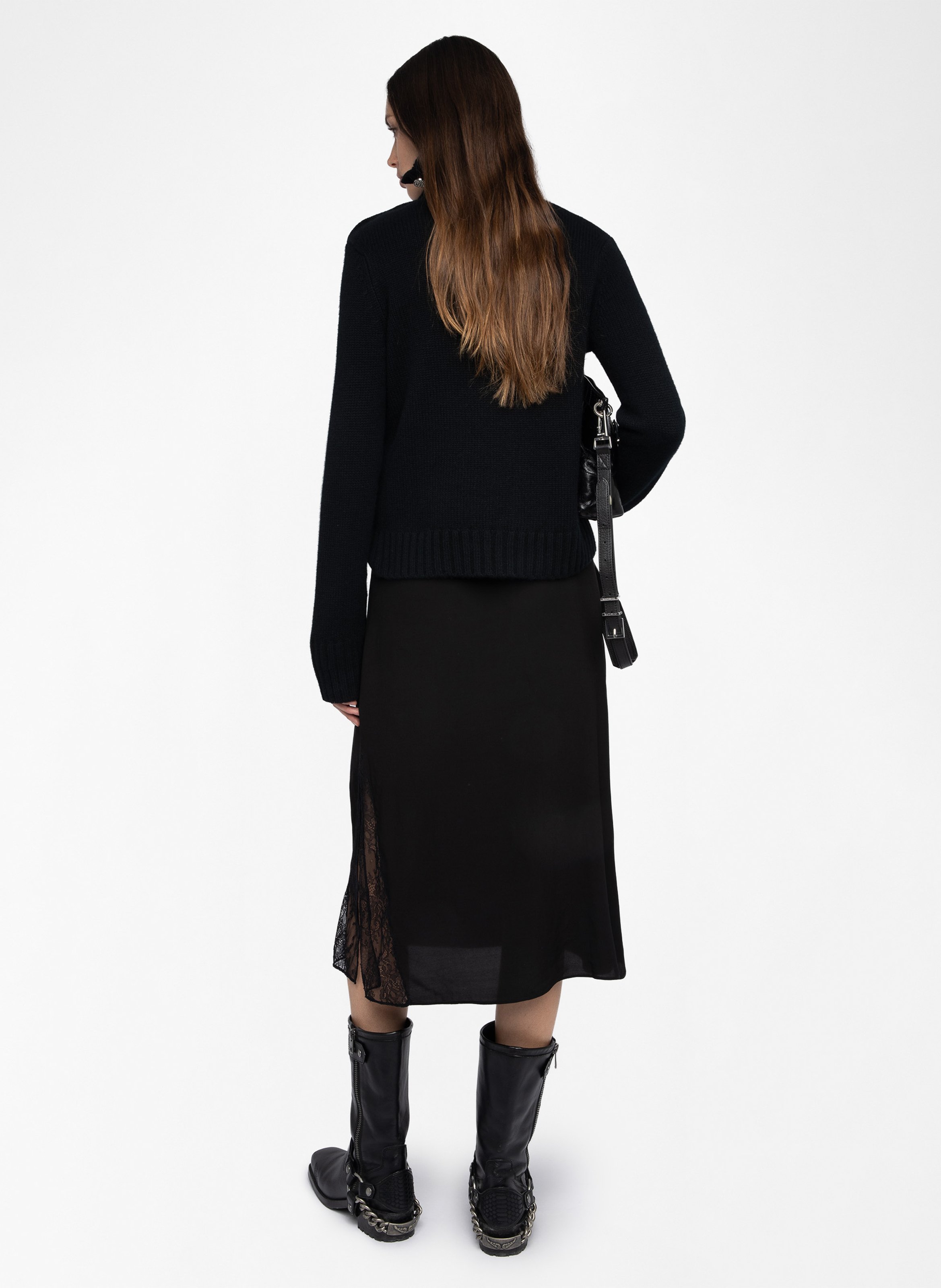 Jupe midi droite ZADIG&amp;VOLTAIRE Noir