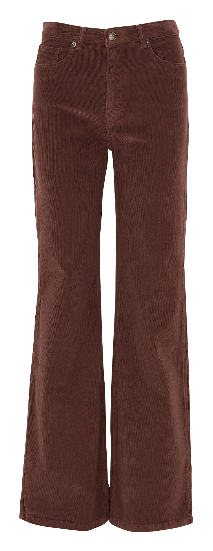 High-rise flared cotton-blend pants KOOKAI Brown