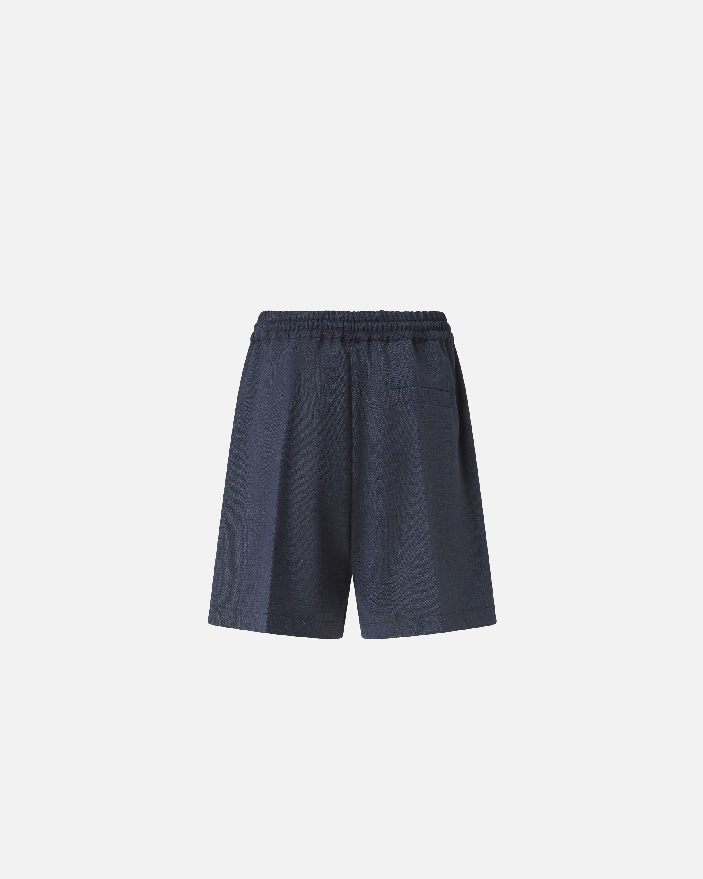 Textured wool shorts PINKO Blue