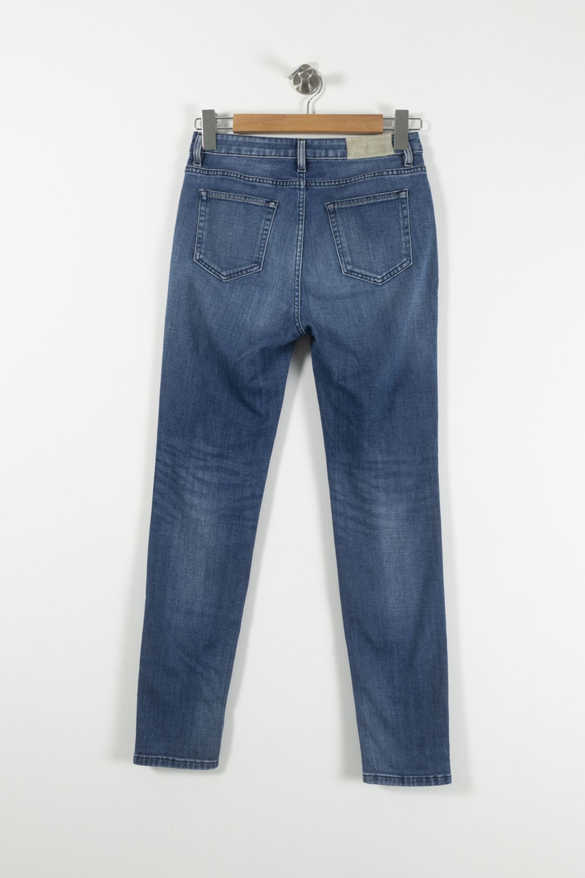 Cropped slim jeans with studs IRO - Seconde Main Blue