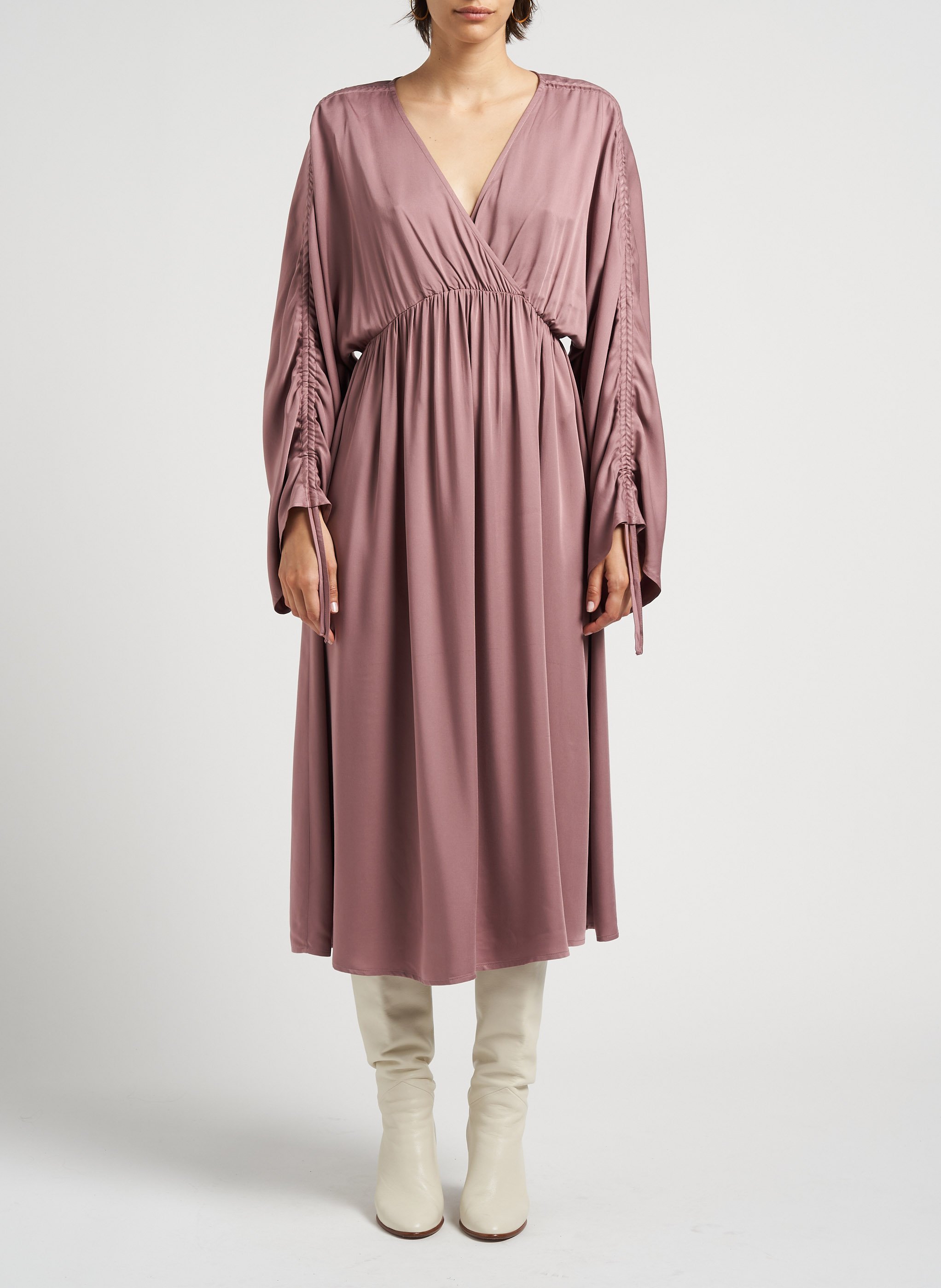 Midikleid mit V-Ausschnitt VILA Violett