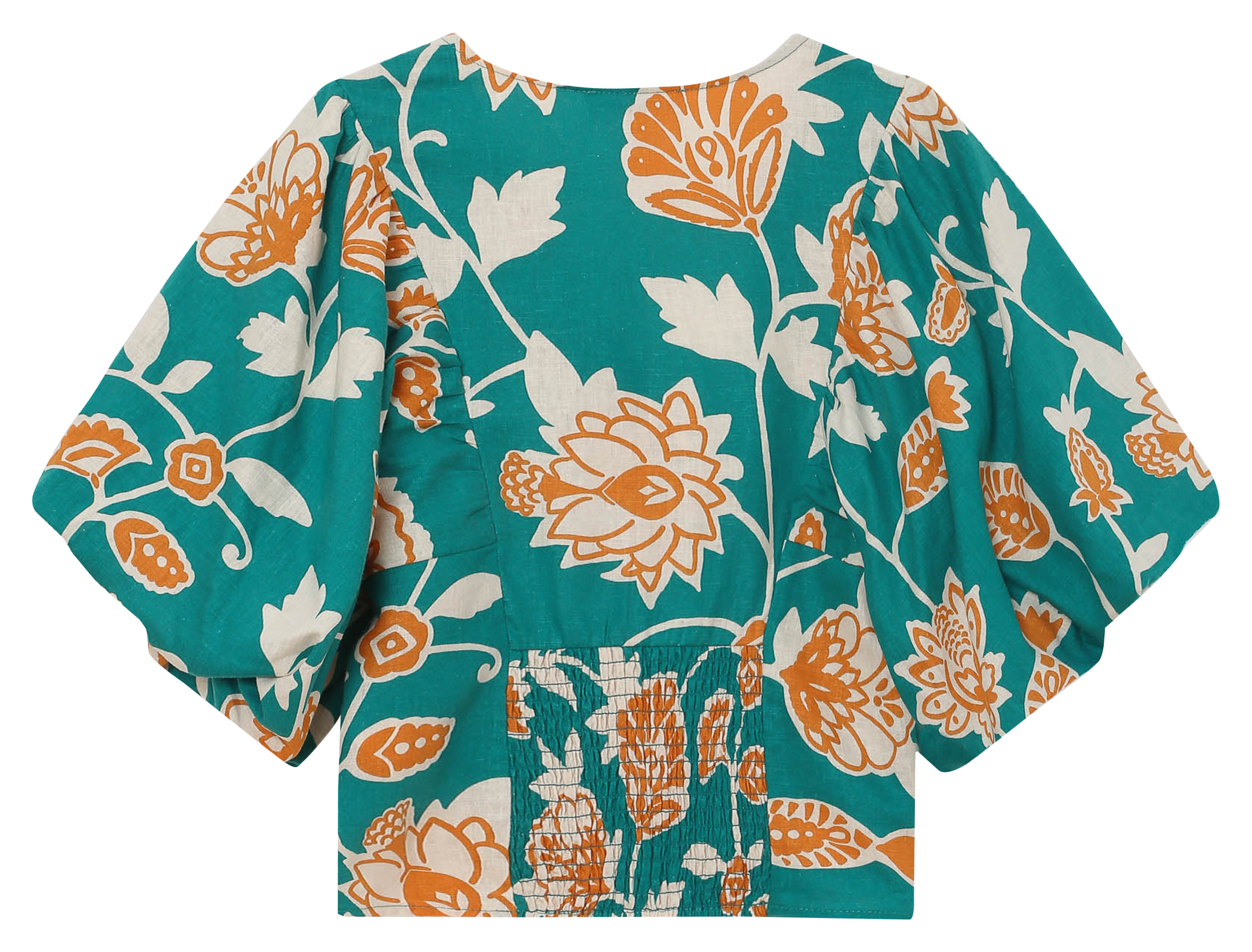 Top col v à imprimé floral GRACE ET MILA Vert