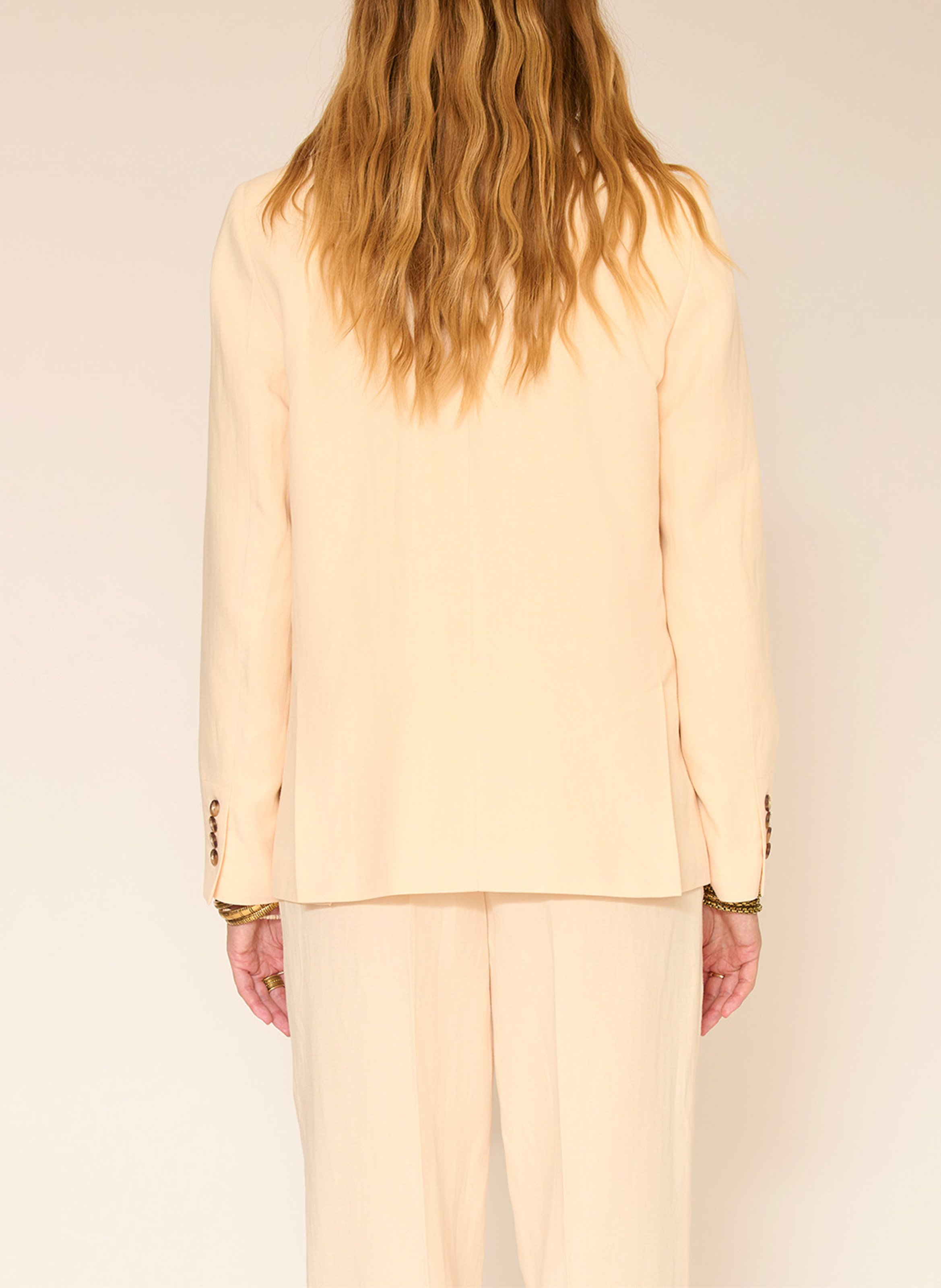 Blazer met een effen rechte snit MKT Beige