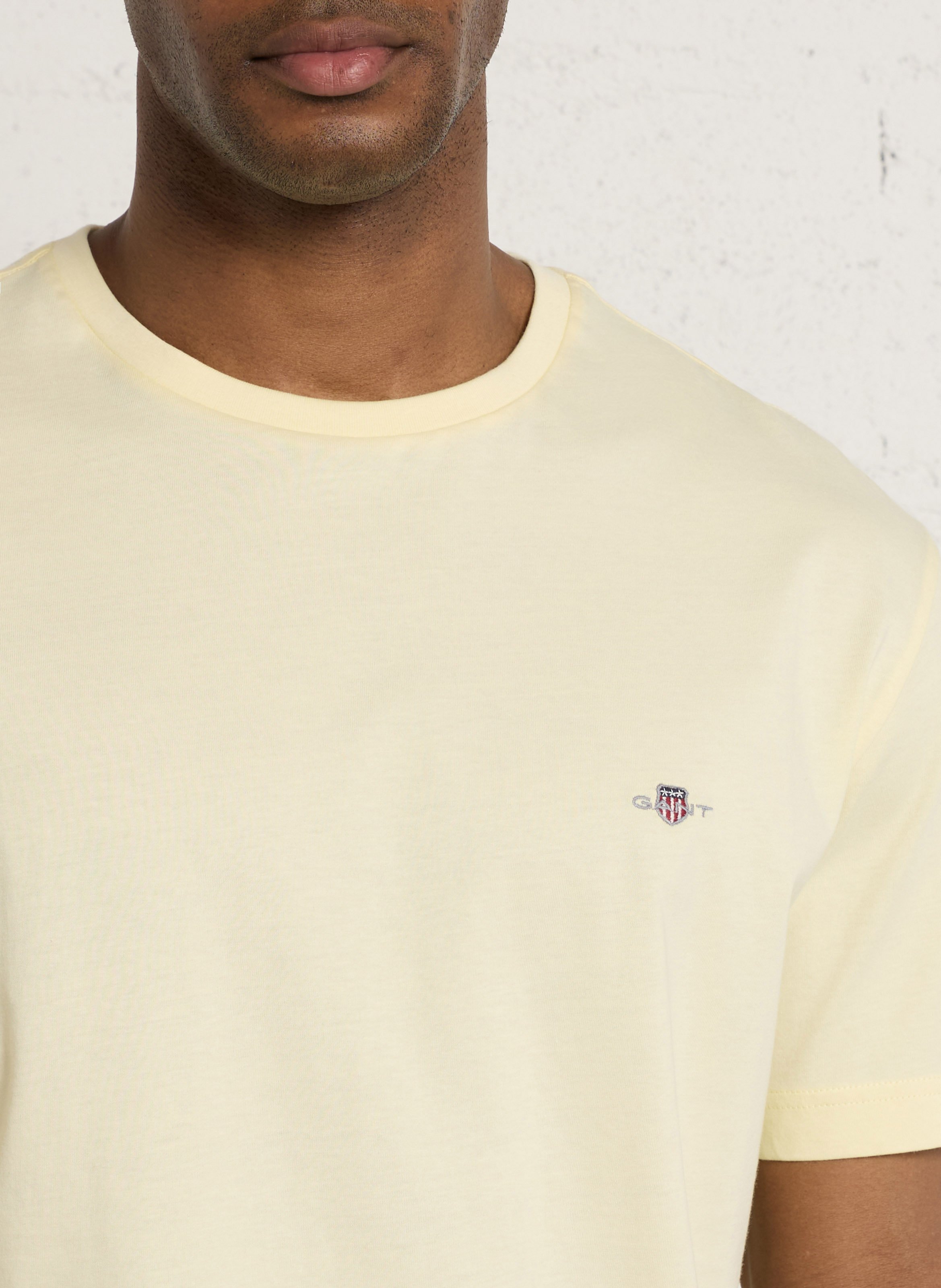 Tee-shirt en coton col rond GANT Jaune