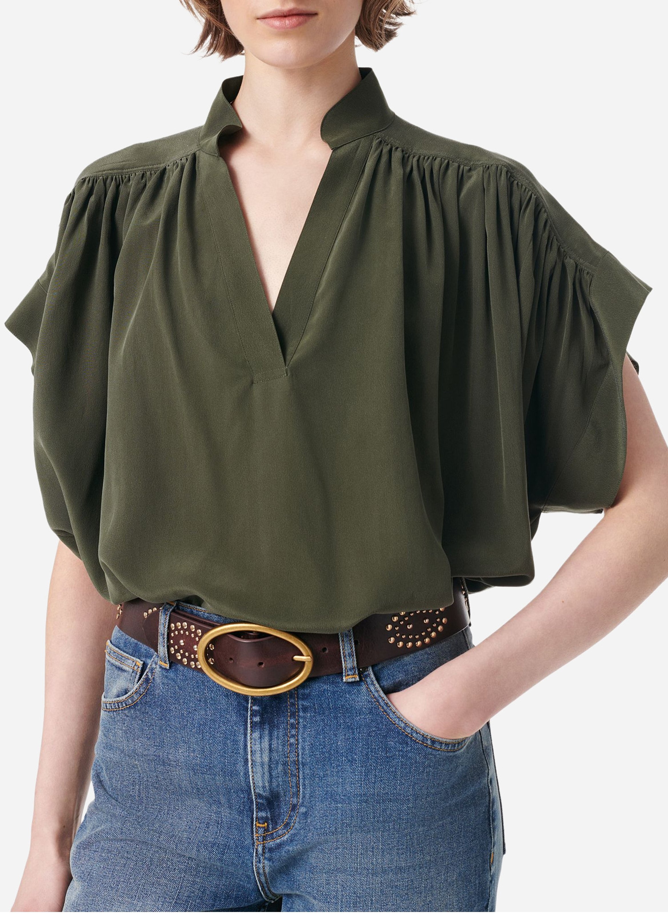Blouse fluide en soie VANESSA BRUNO Vert