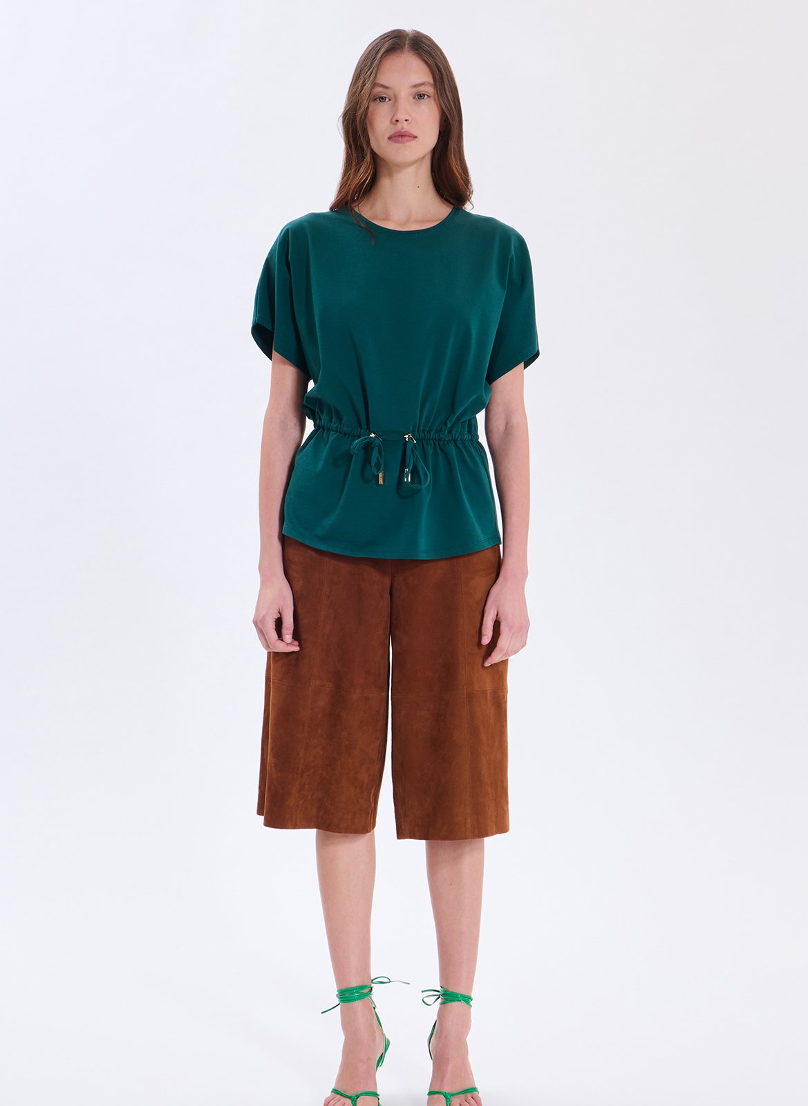 Effen T-shirt ZAPA Groen