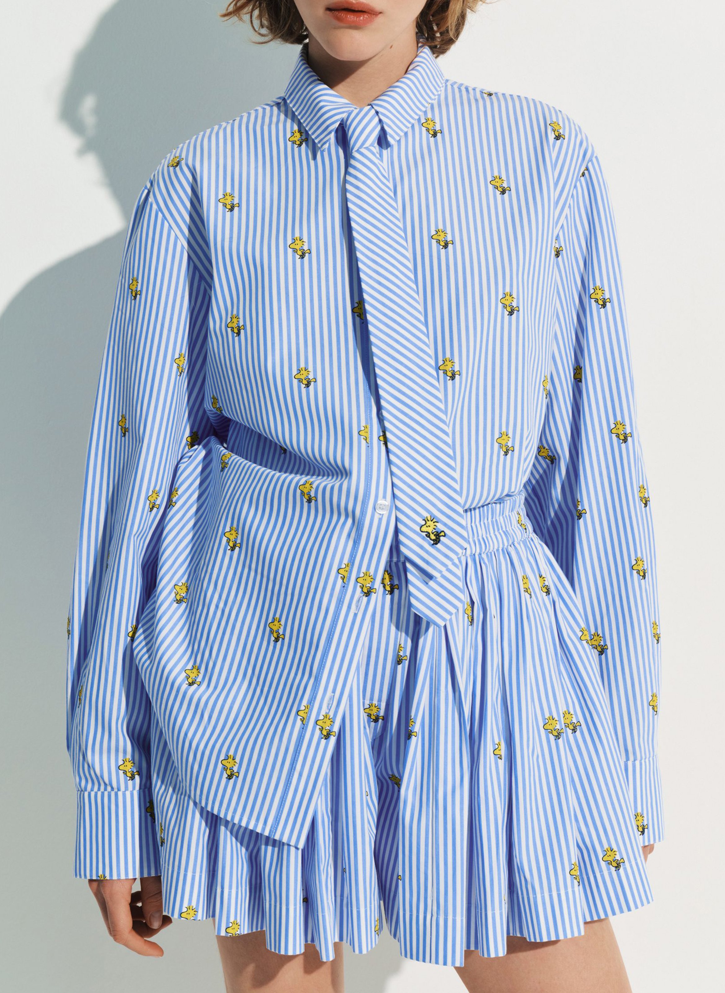 Chemise imprimée en coton ESSENTIEL ANTWERP Bleu