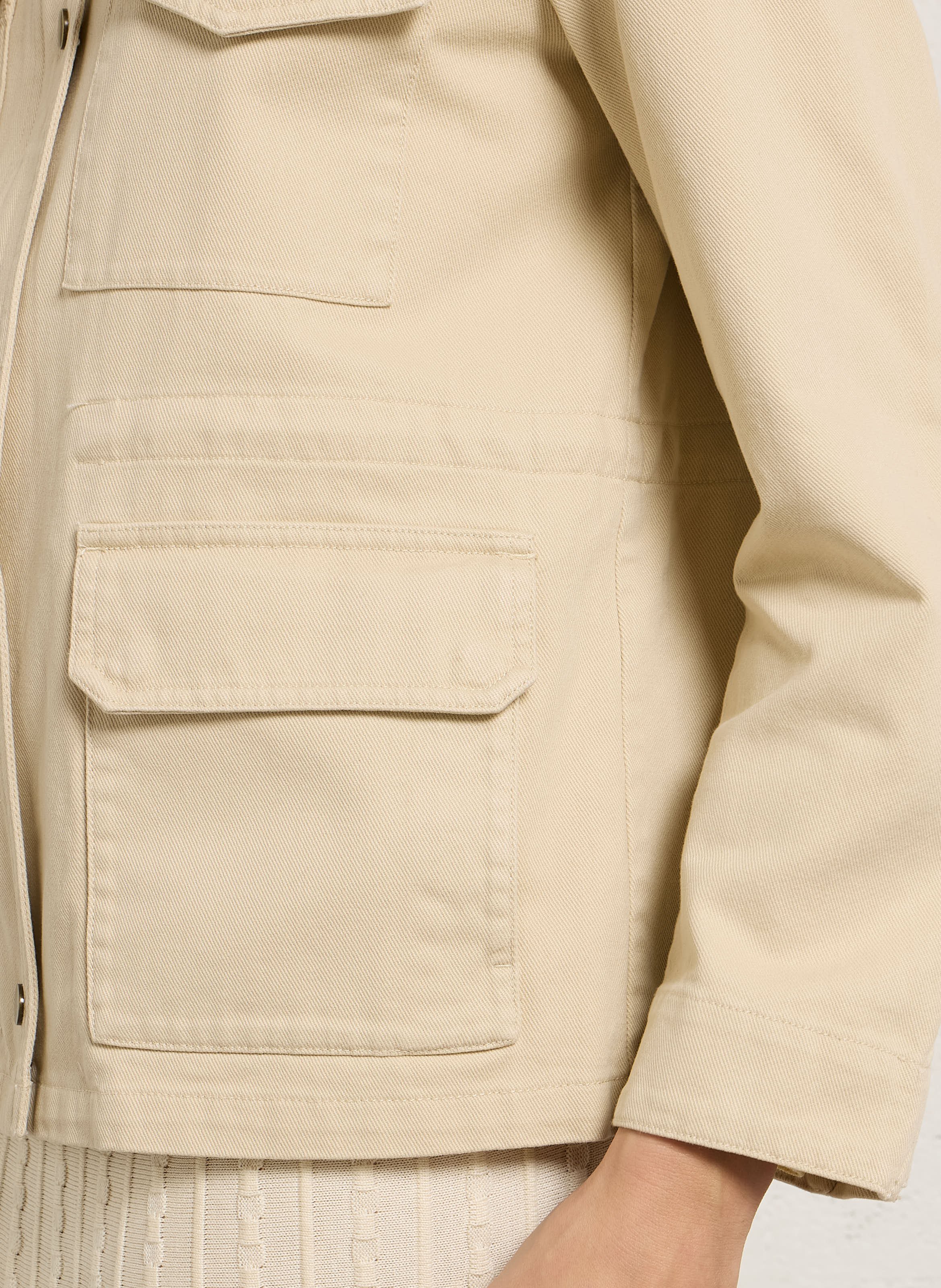 Cotton sharienne jacket MAISON 123 Beige
