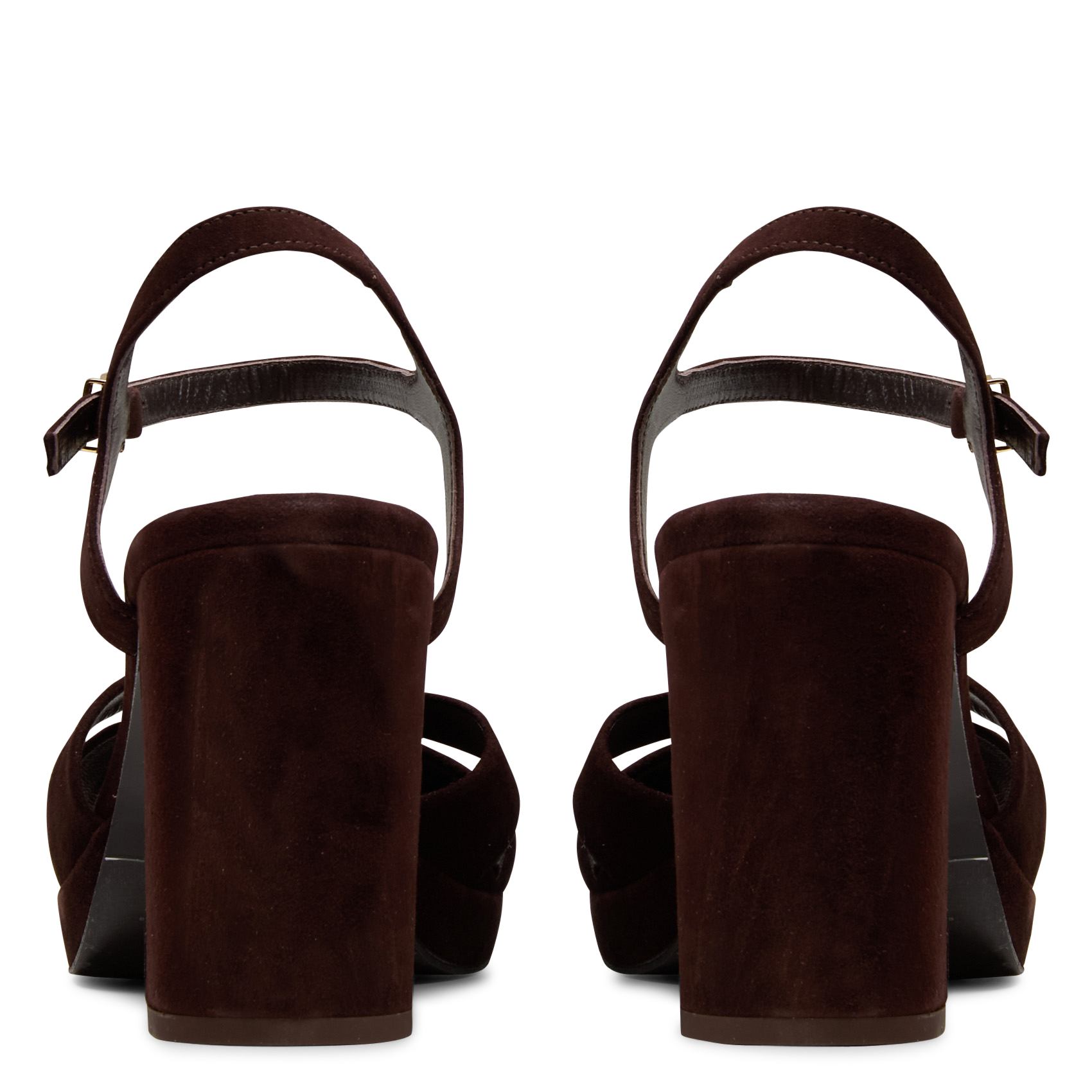 Sandales à talons en cuir velours MELLOW YELLOW Marron