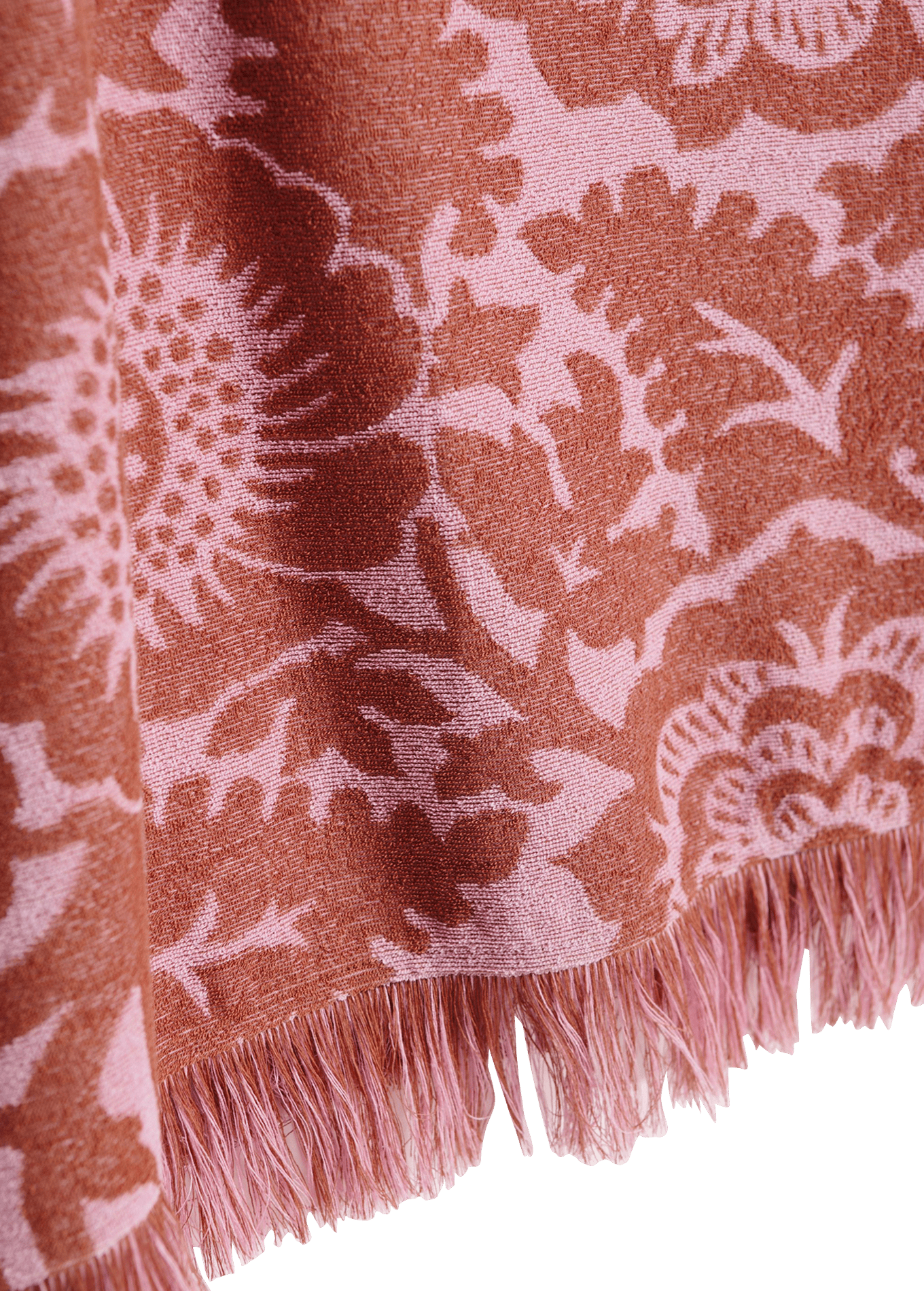 Weites Top mit kurzen Ärmeln aus Jacquard ESSENTIEL ANTWERP Braun