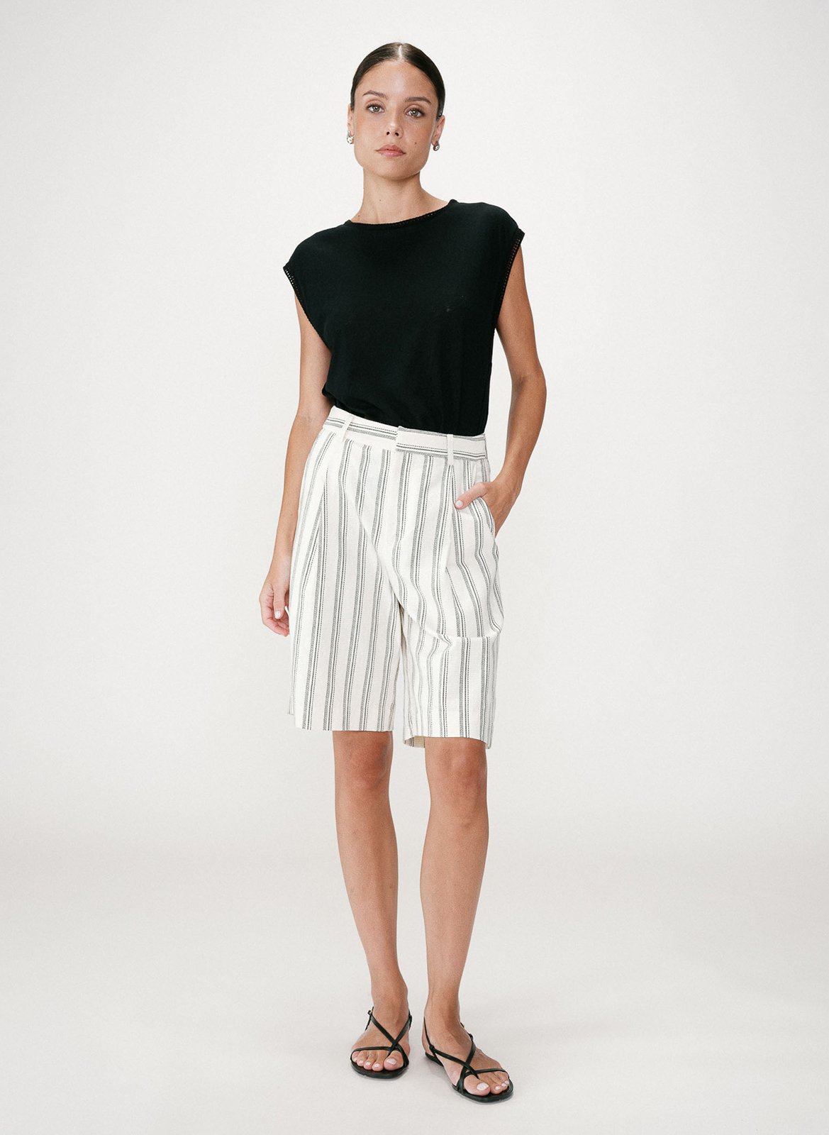 Striped Bermudas GRACE ET MILA Brown