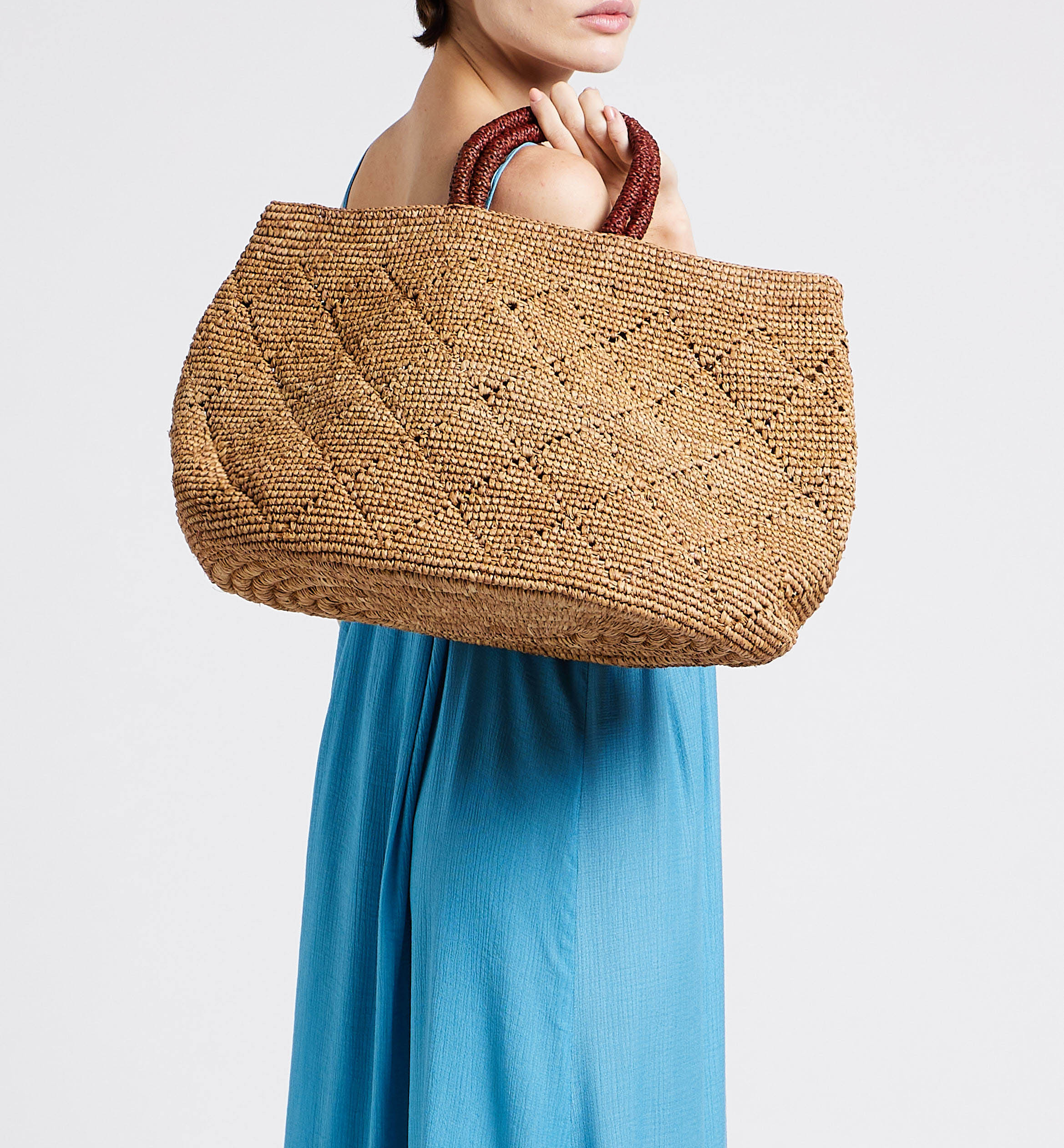 Cabas en raphia CAMALYA Marron