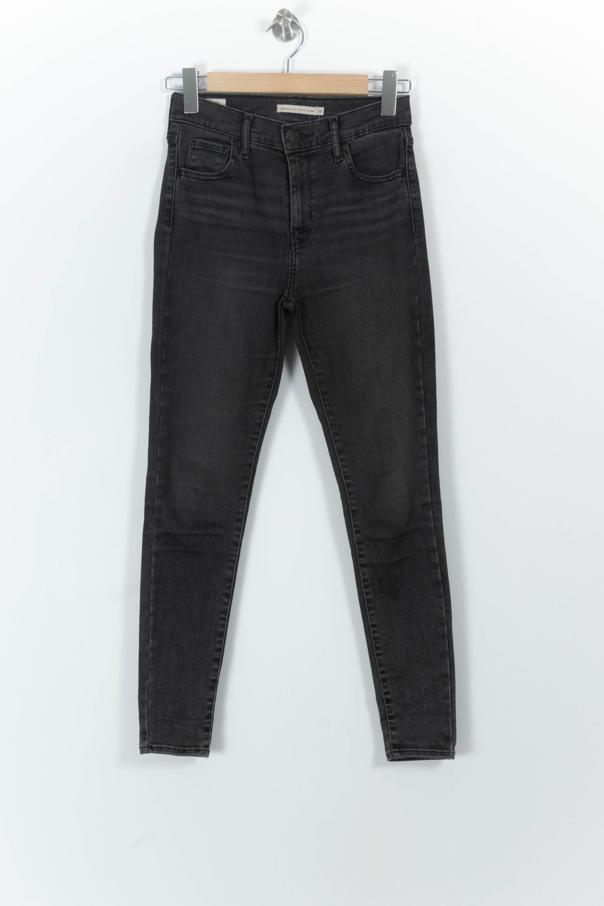 Cropped slim jeans with studs LEVI'S - Seconde main Grey