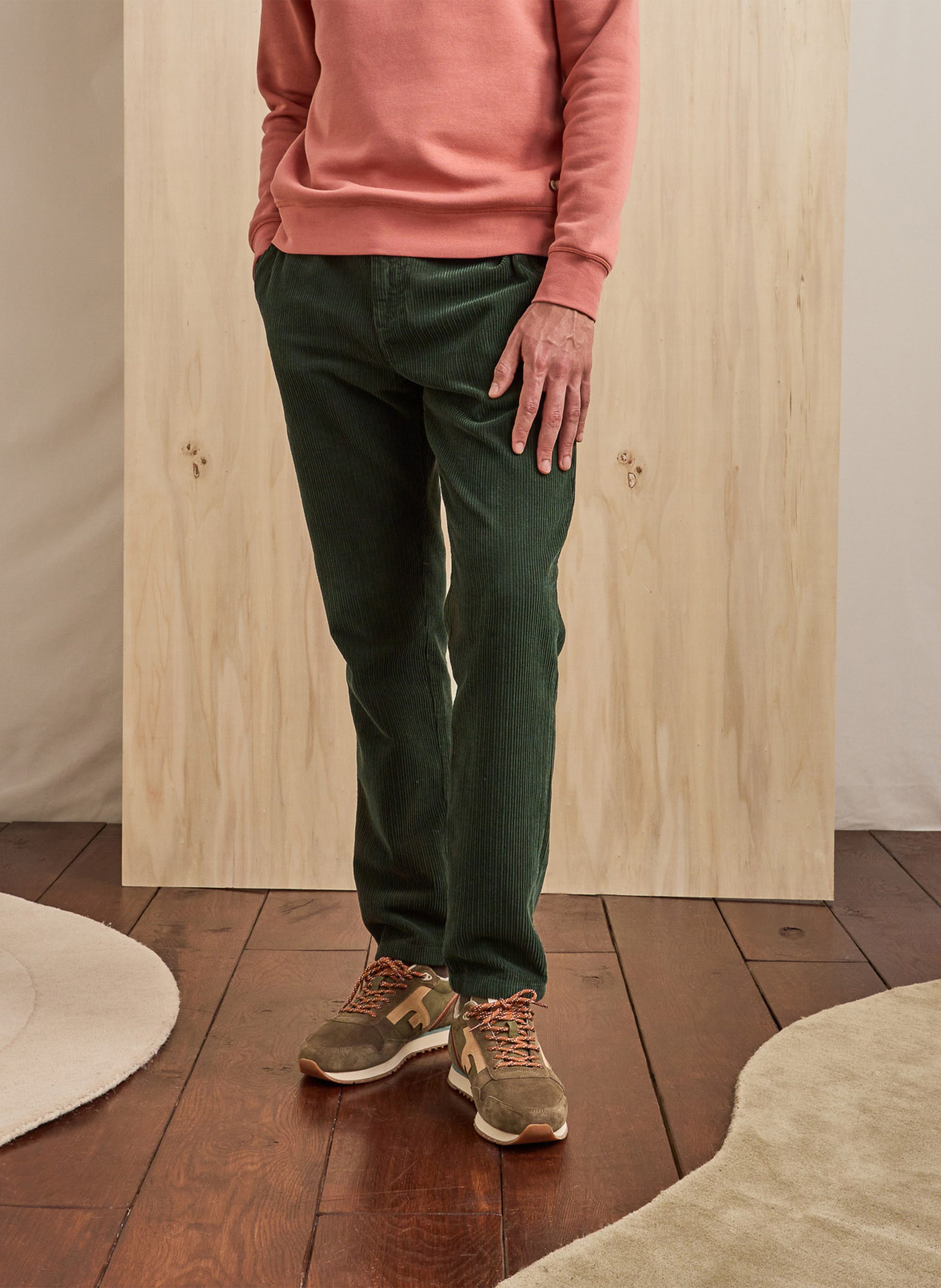 Pantalon droit en velours côtelé FAGUO