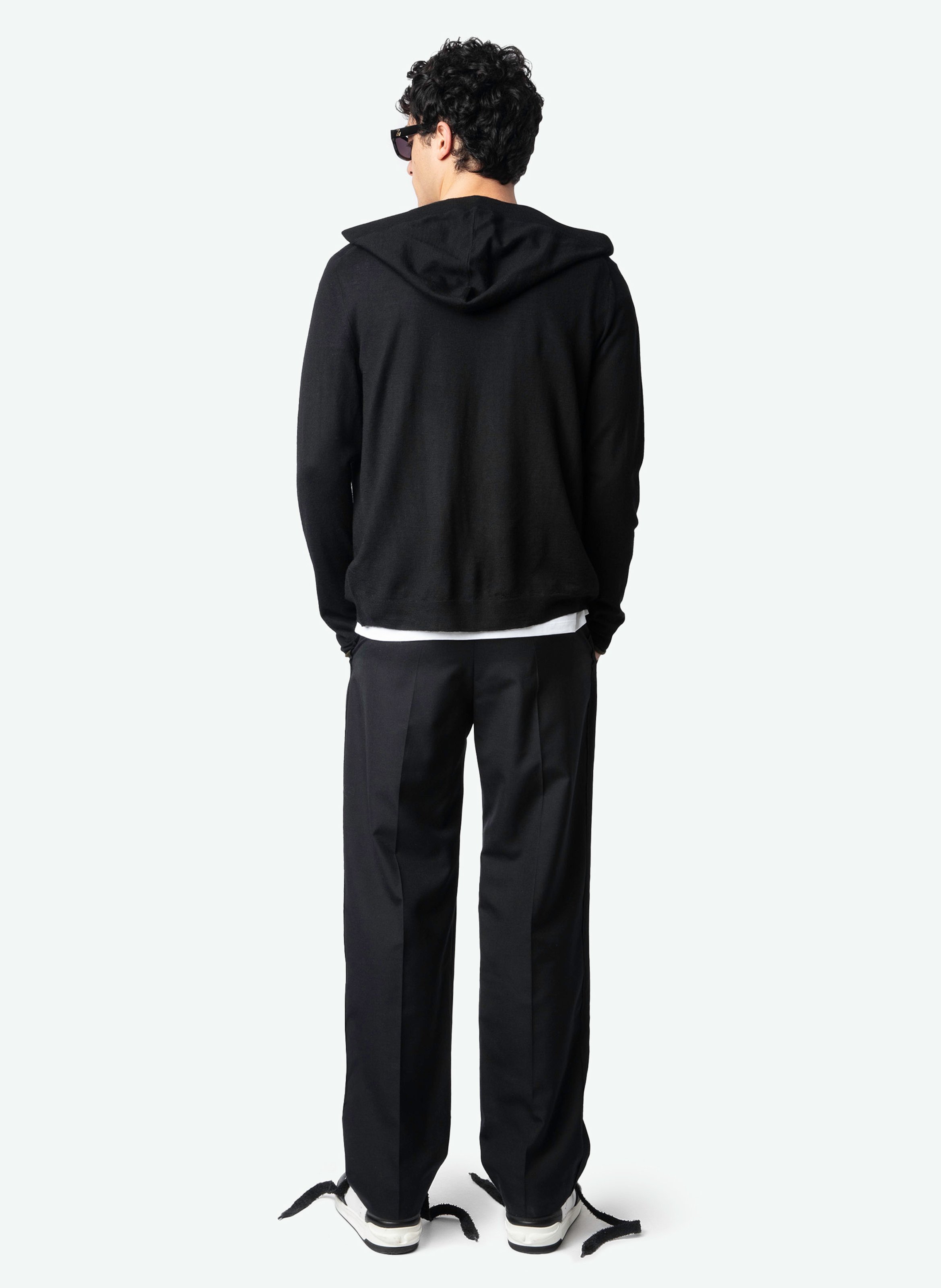 Zippered Merino Wool Hooded Vest ZADIG&VOLTAIRE Black