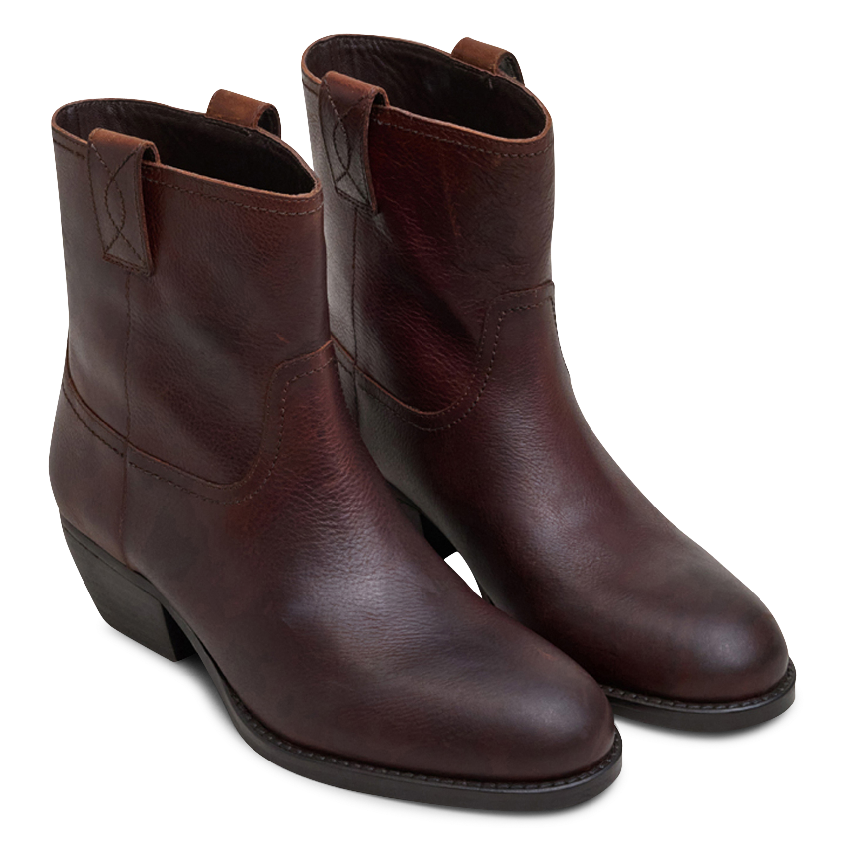 Leather mid-calf boots JONAK Brown