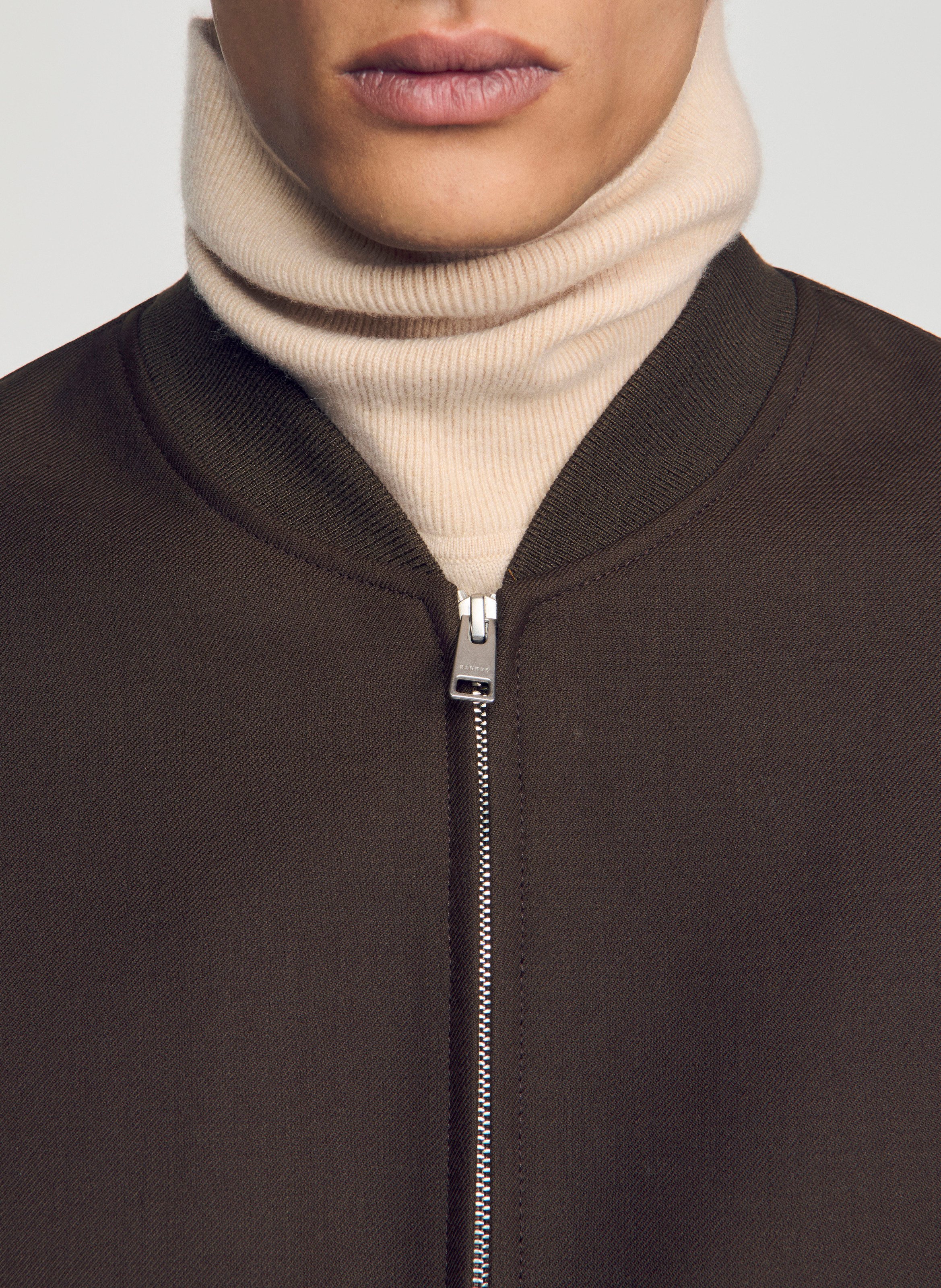 Blouson mit College-Kragen SANDRO Beige
