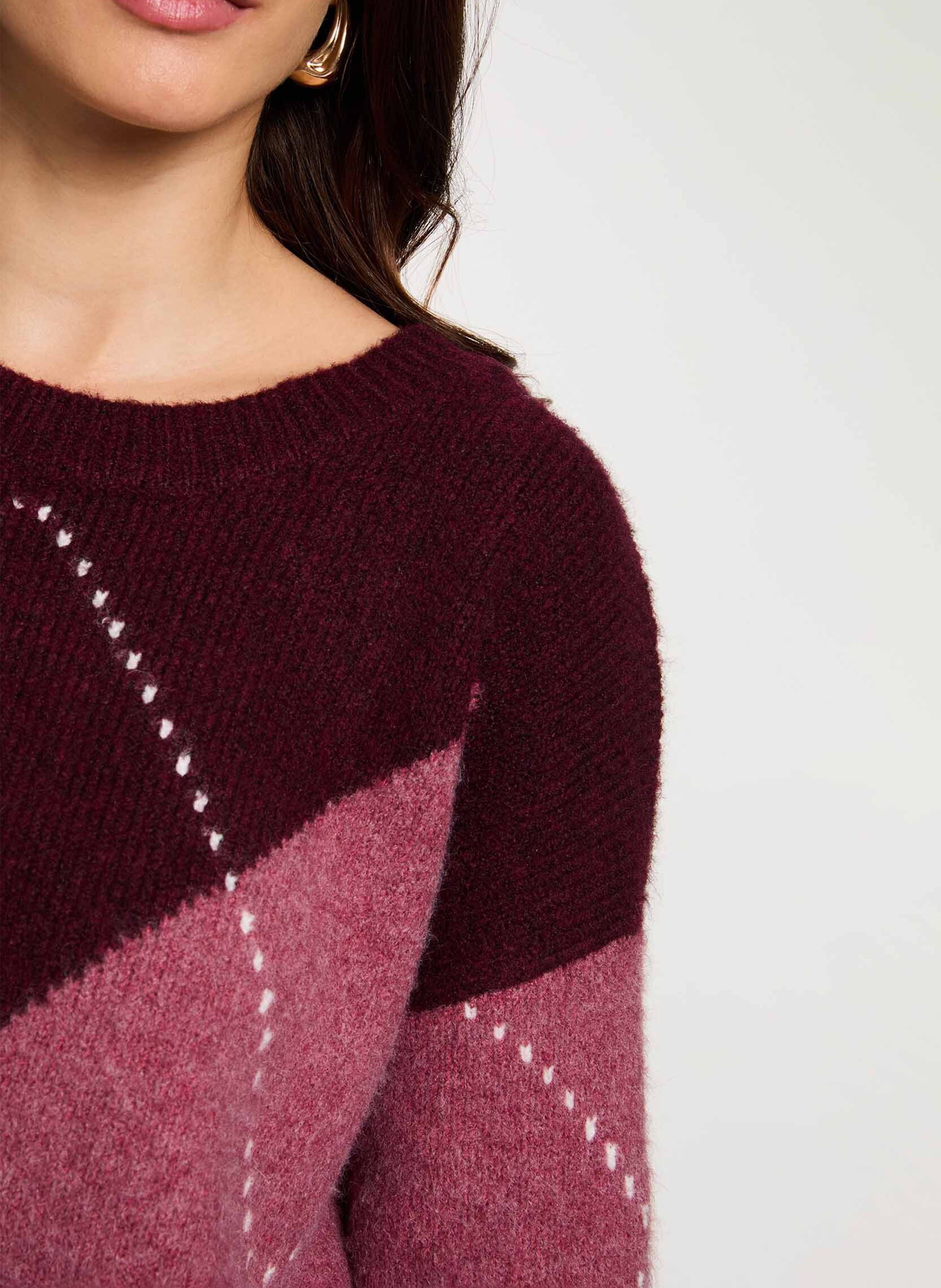 Round-neck sweater MORGAN Plums
