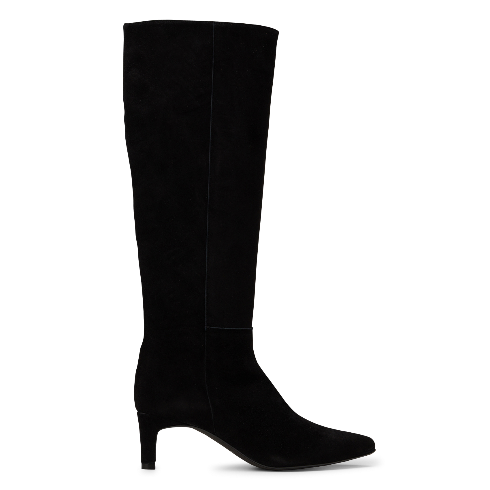 Bottes bout pointu en cuir velours MAISON 123 Noir