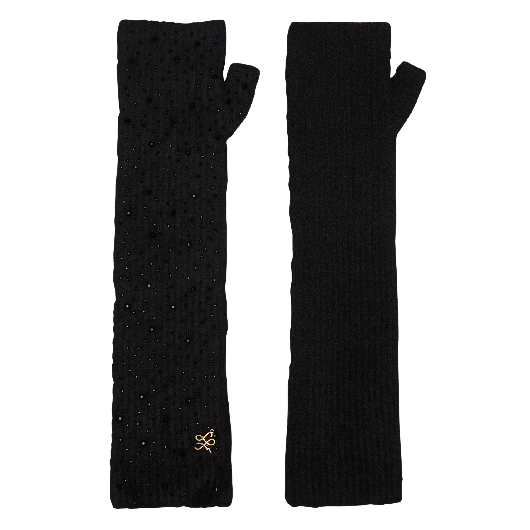 Ribbed knit fingerless gloves LA FEE MARABOUTEE