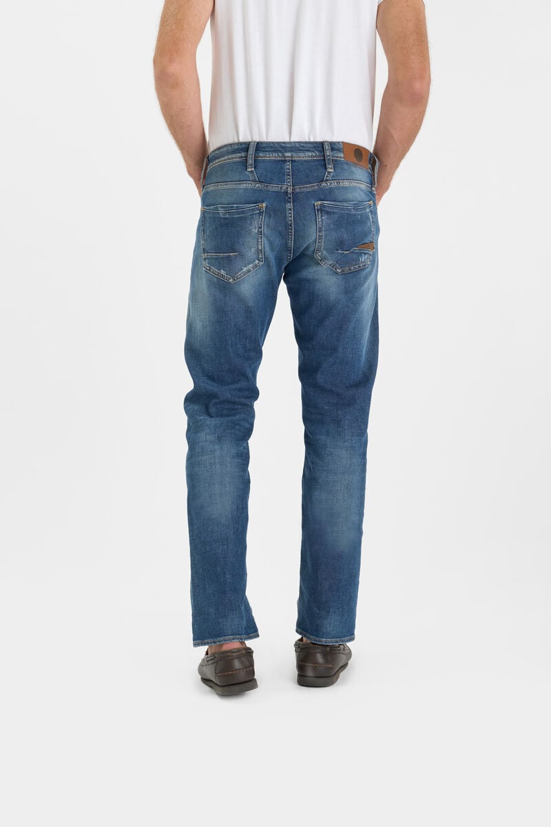Straight-leg zip jeans LE TEMPS DES CERISES Blue