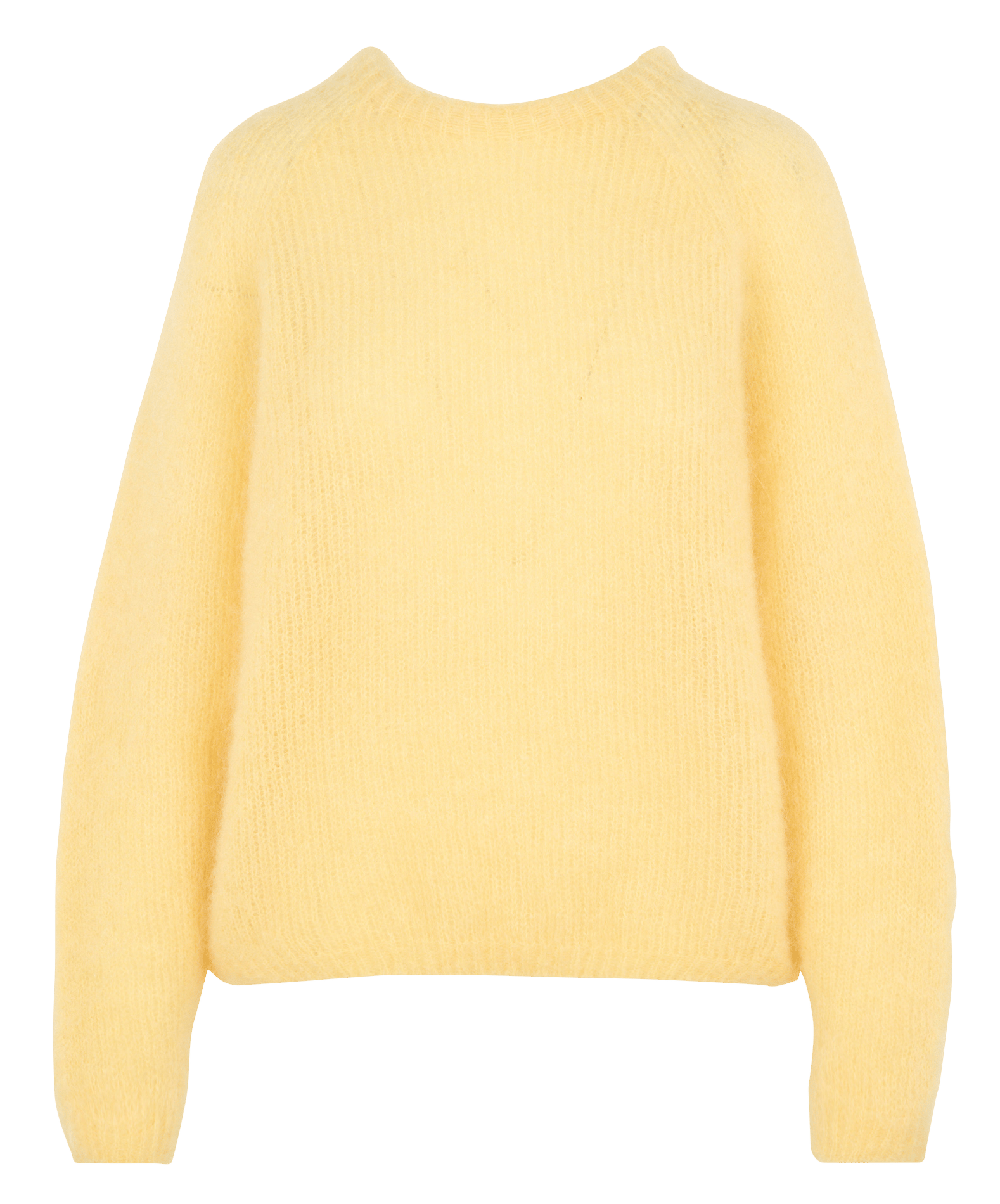 Round-neck wool-blend straight-cut sweater KOOKAI Yellow