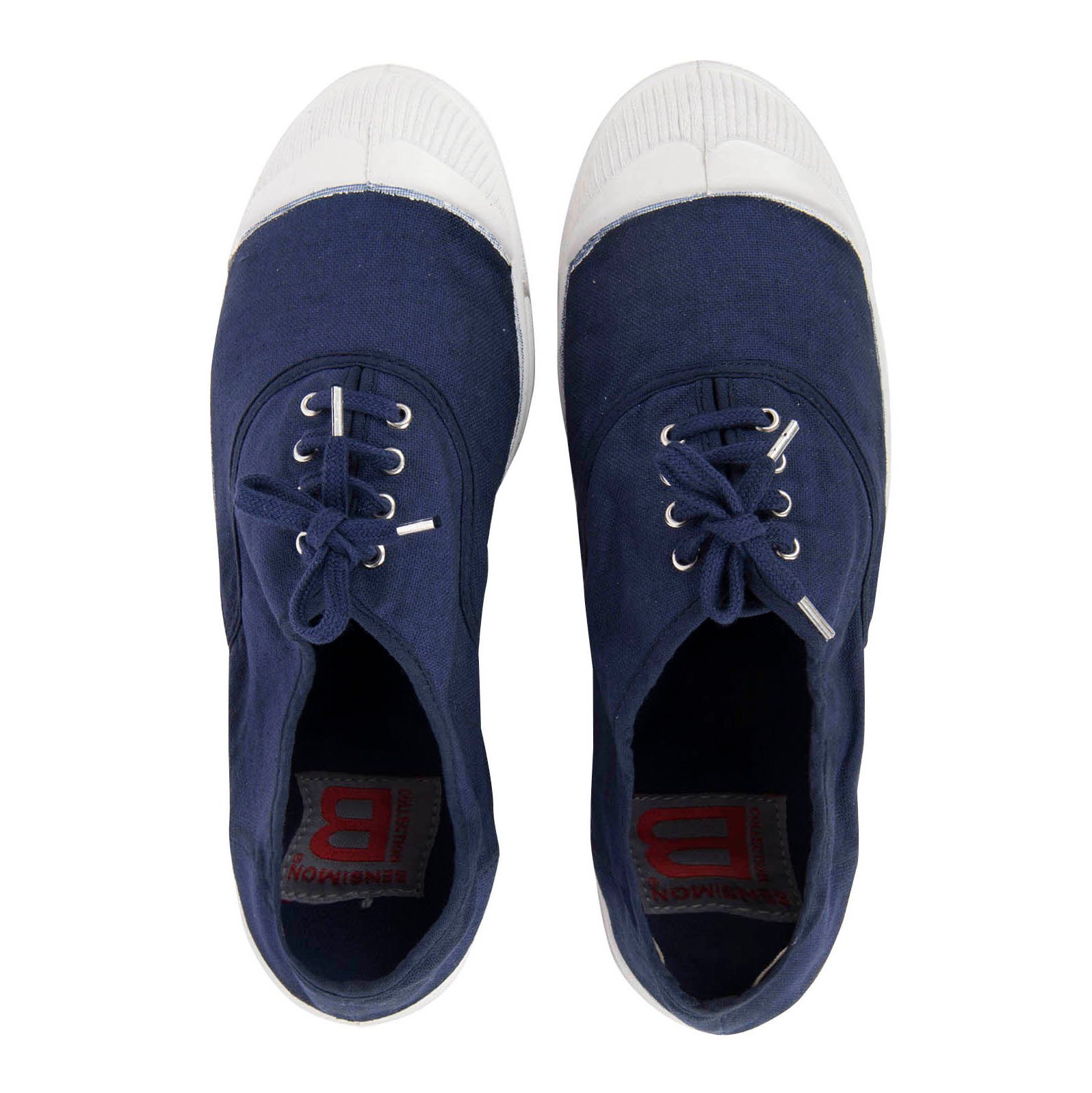 Tennis à lacets en toile de coton BENSIMON Bleu