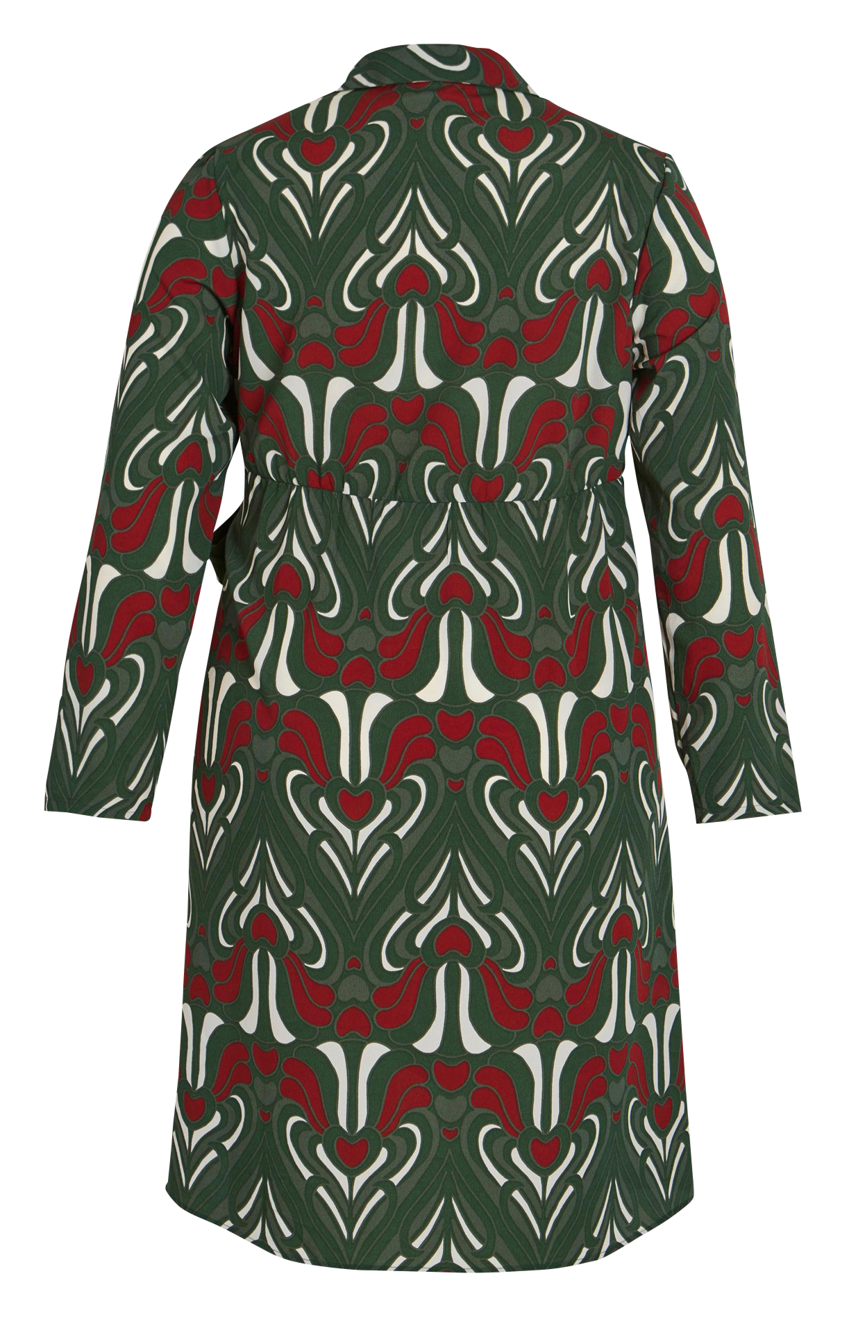 Robe courte portefeuille imprimée  EVOKED Vert