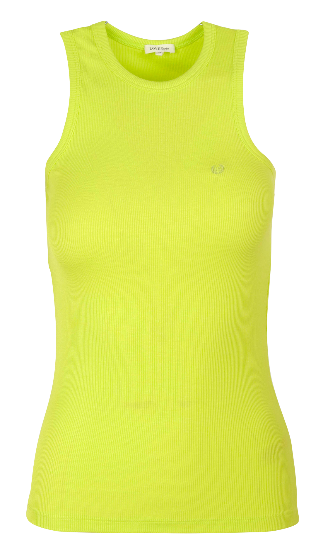 Close-fit round-neck tank top LOVE STORIES Green