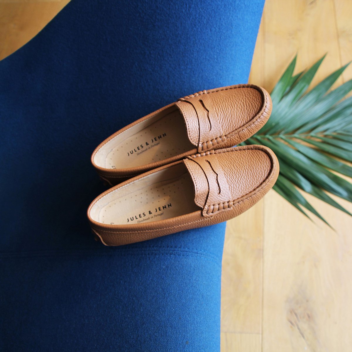 Grained leather loafers JULES & JENN Brown