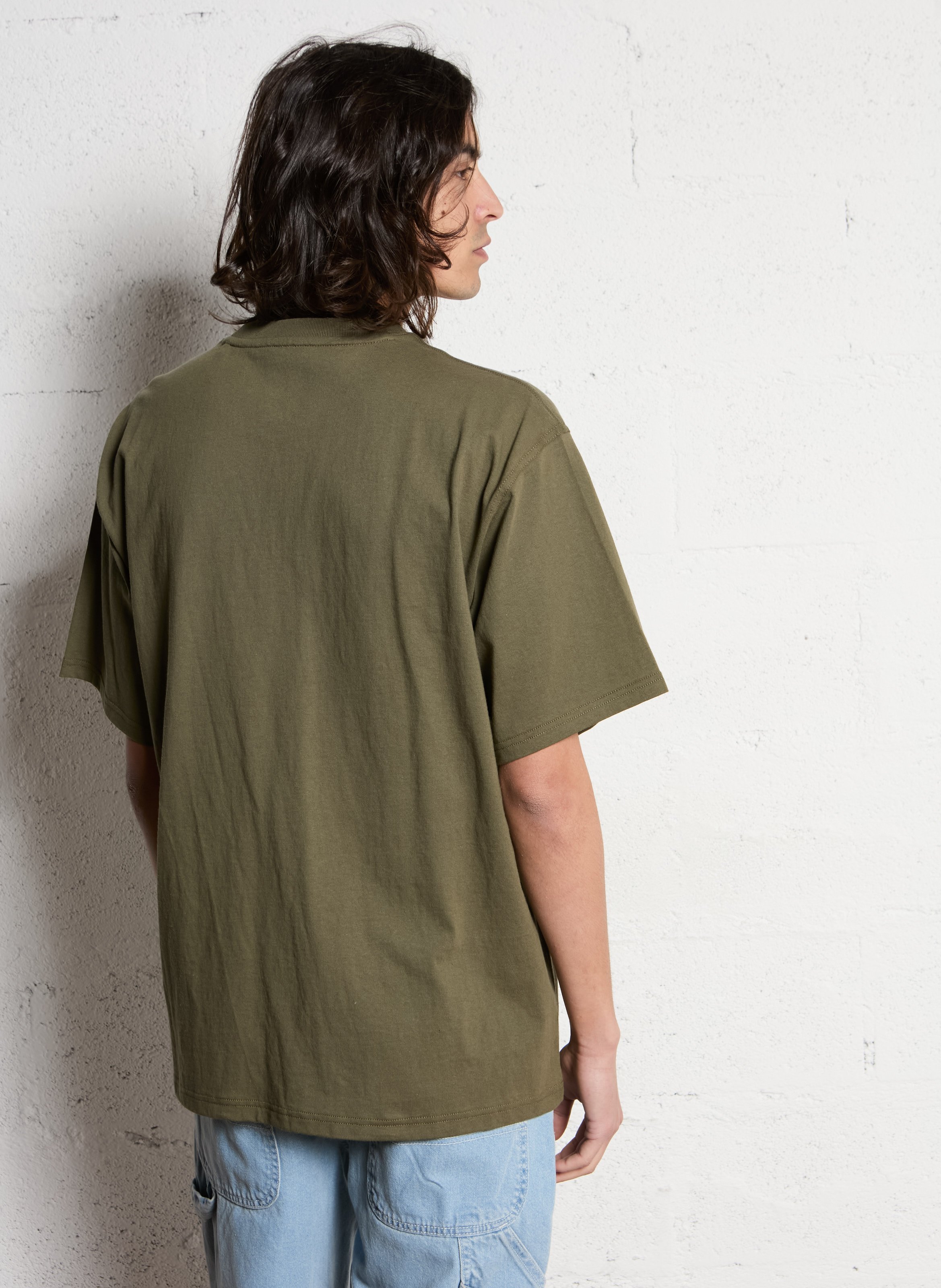 Short-sleeved straight cotton t-shirt DICKIES Khaki