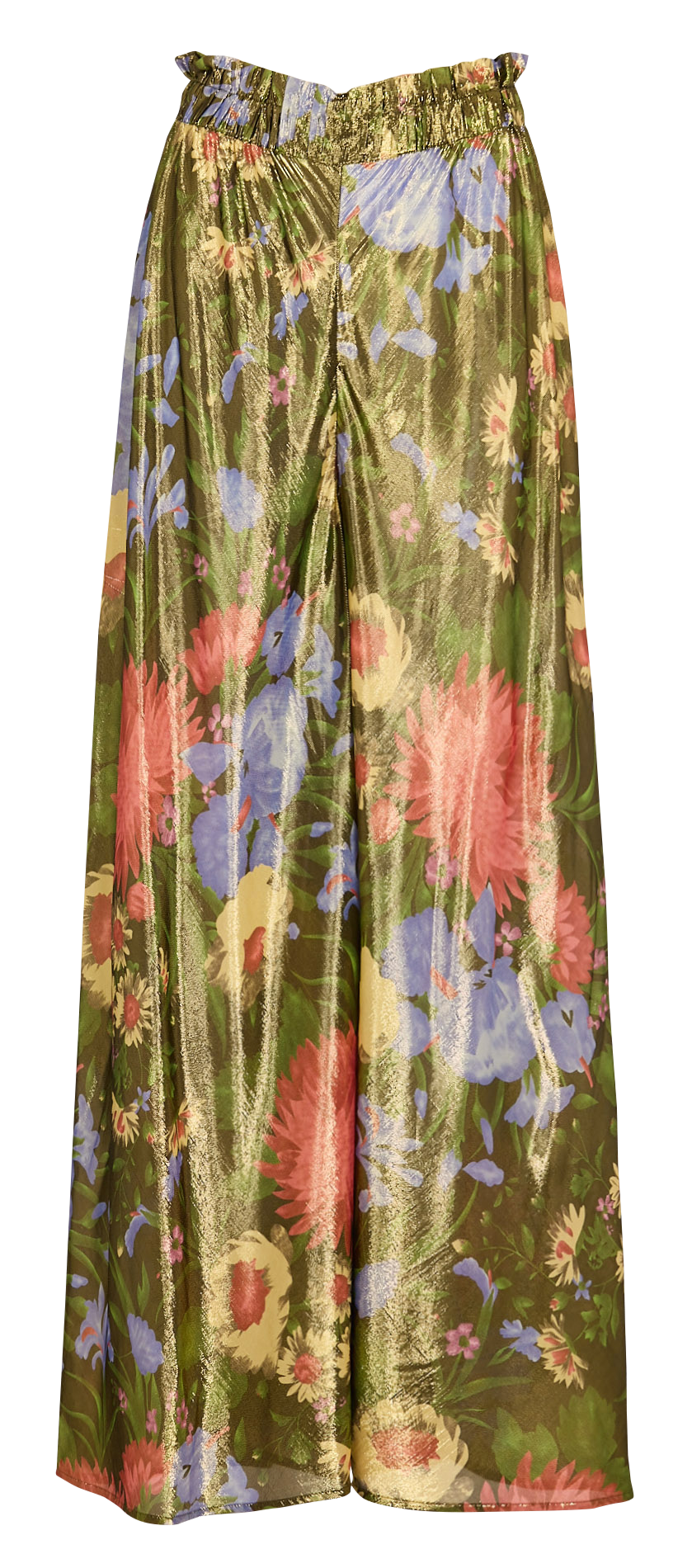 Weich fallende geblümte Hose, gerader Schnitt  Mehrfarbig