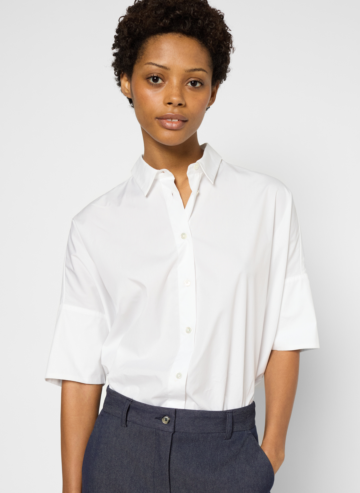 Chemise oversize col classique en coton GERARD DAREL Blanc