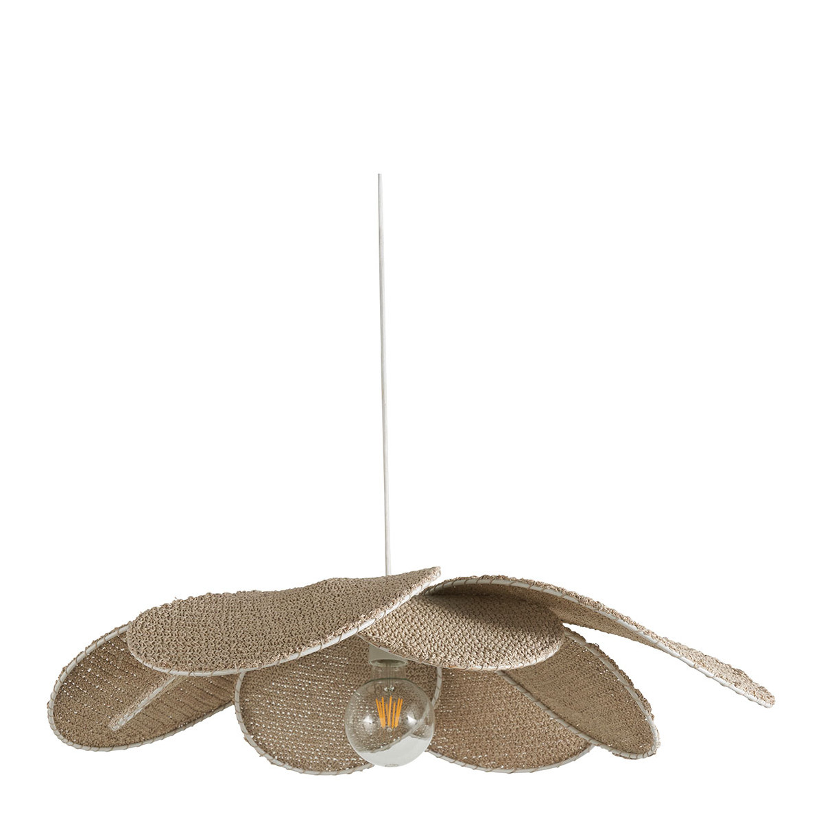 Woven raffia ceiling light BLANC D'IVOIRE Beige