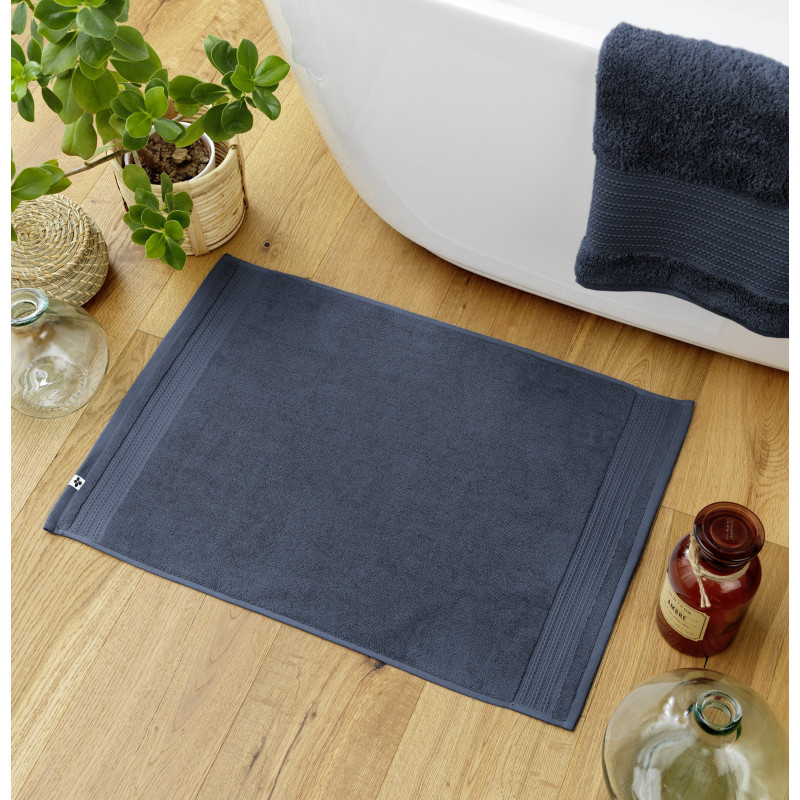 100% combed cotton bath mat L'EFFET PAPILLON Multicolored