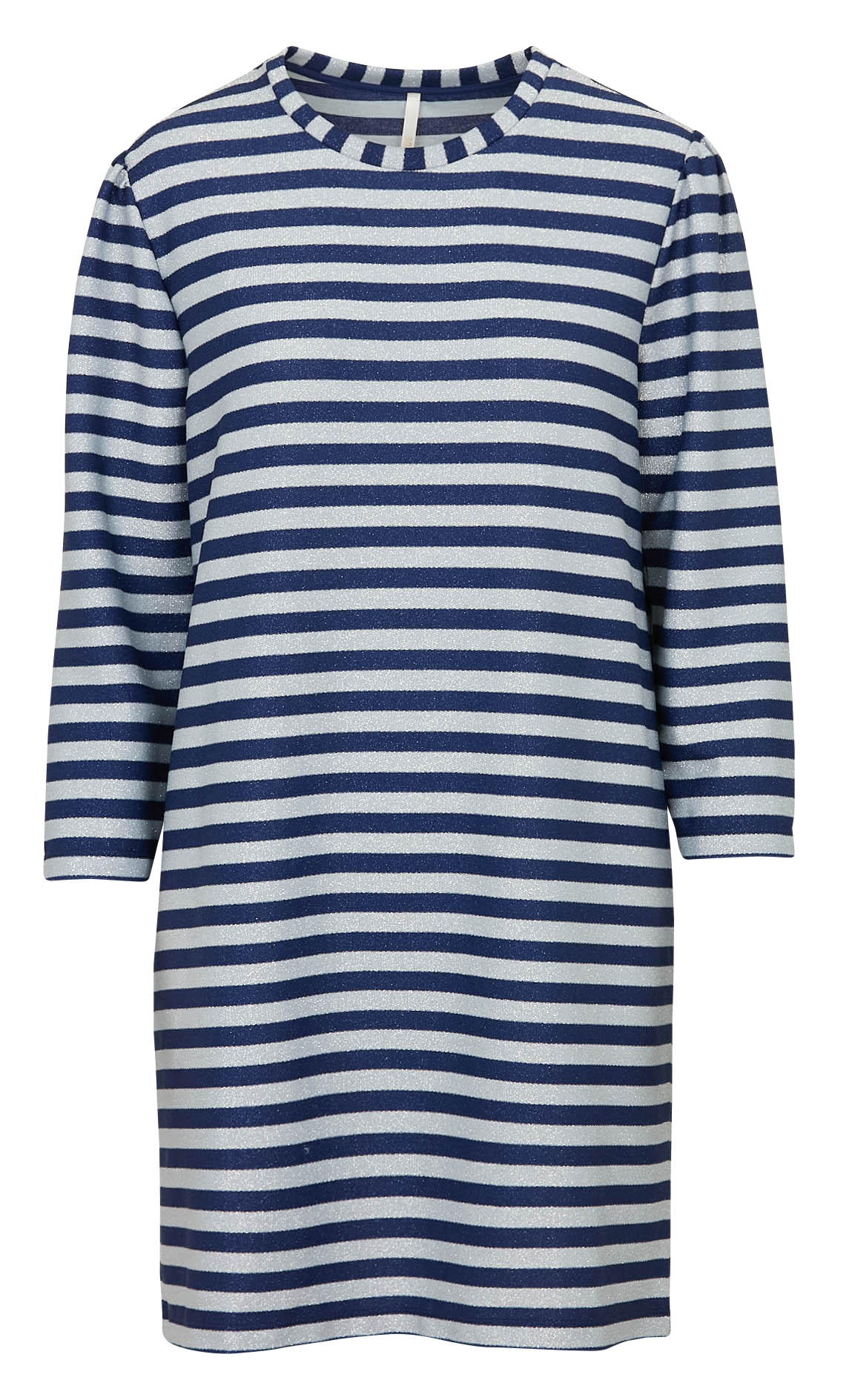 Robe courte col rond rayée I CODE Bleu