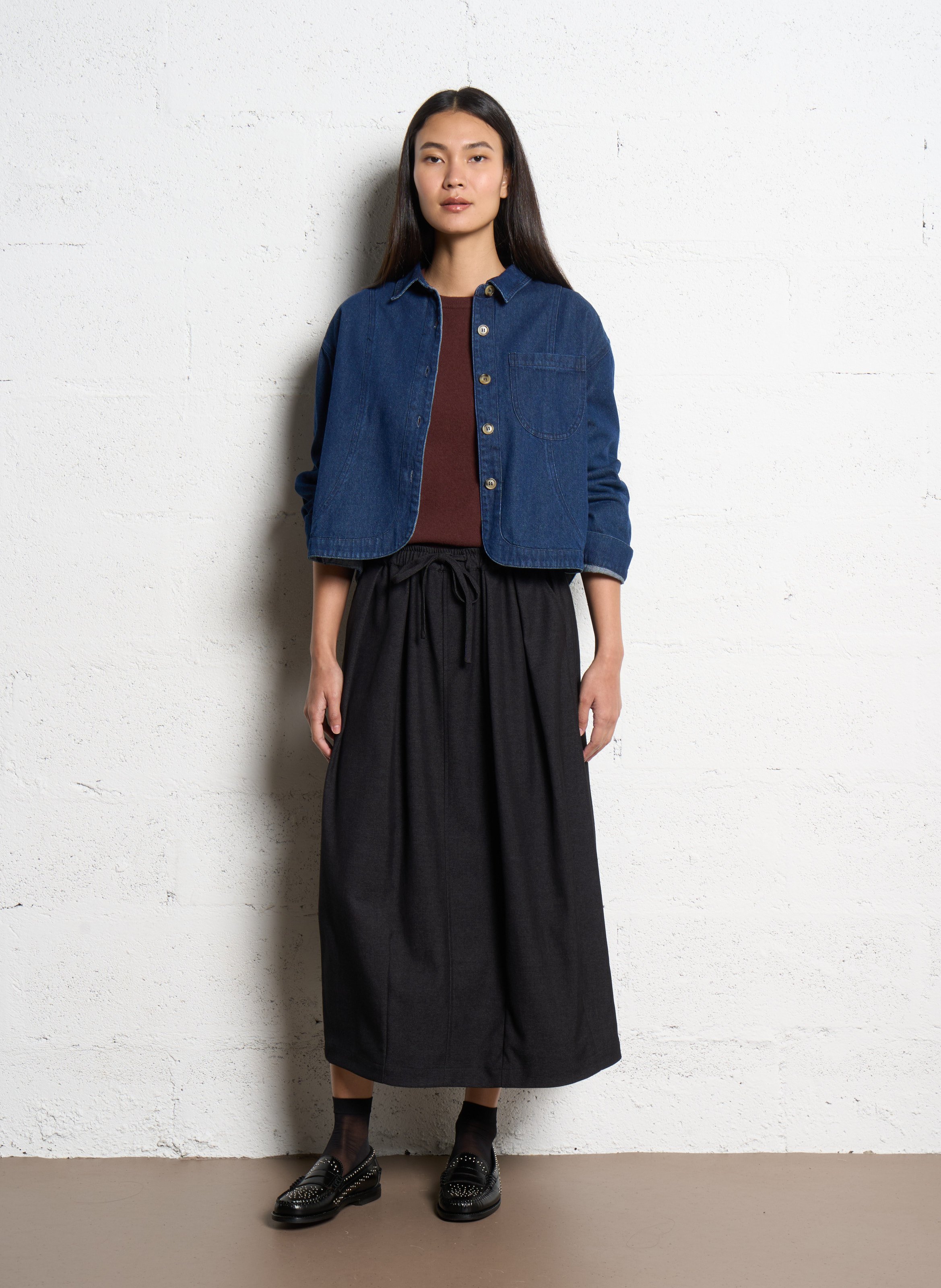 Veste en jean oversize en coton mélangé JC SOPHIE Jaune