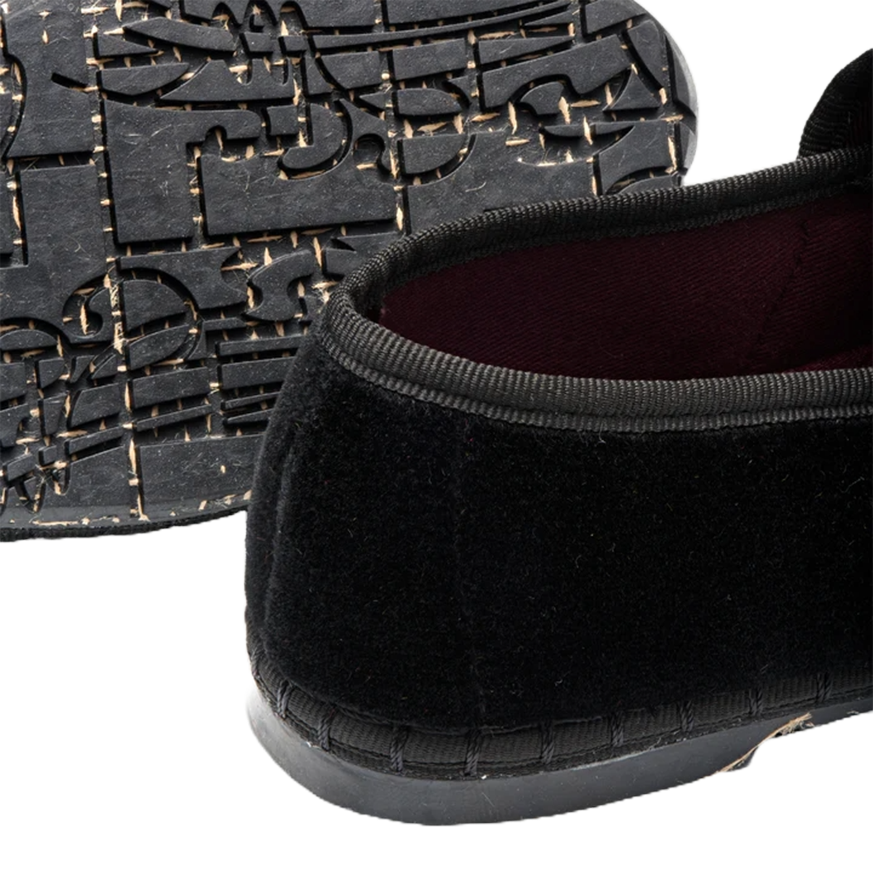 Velour ballet pumps FLABELUS Black