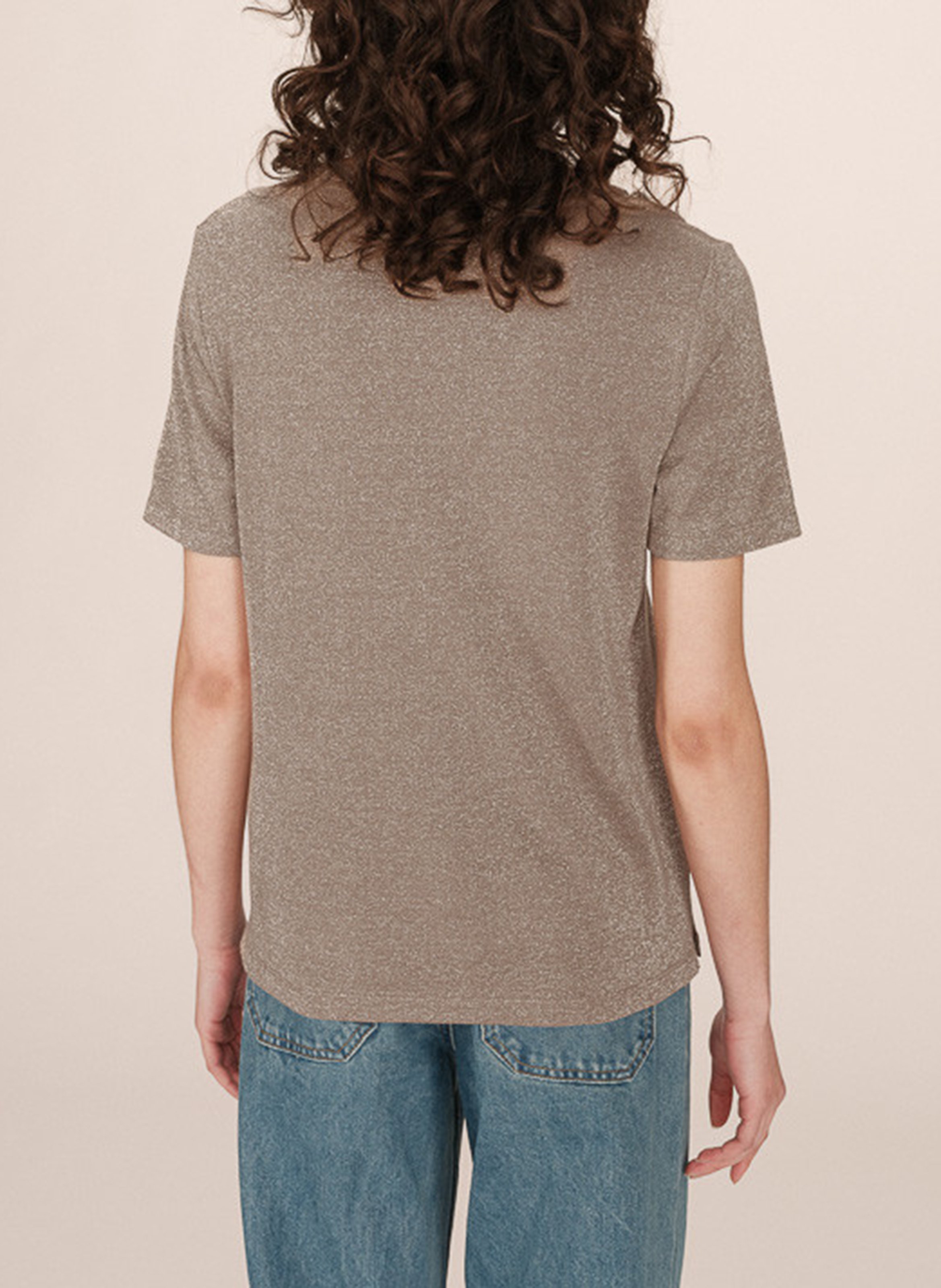 Crepe V-neck top GRACE ET MILA Beige